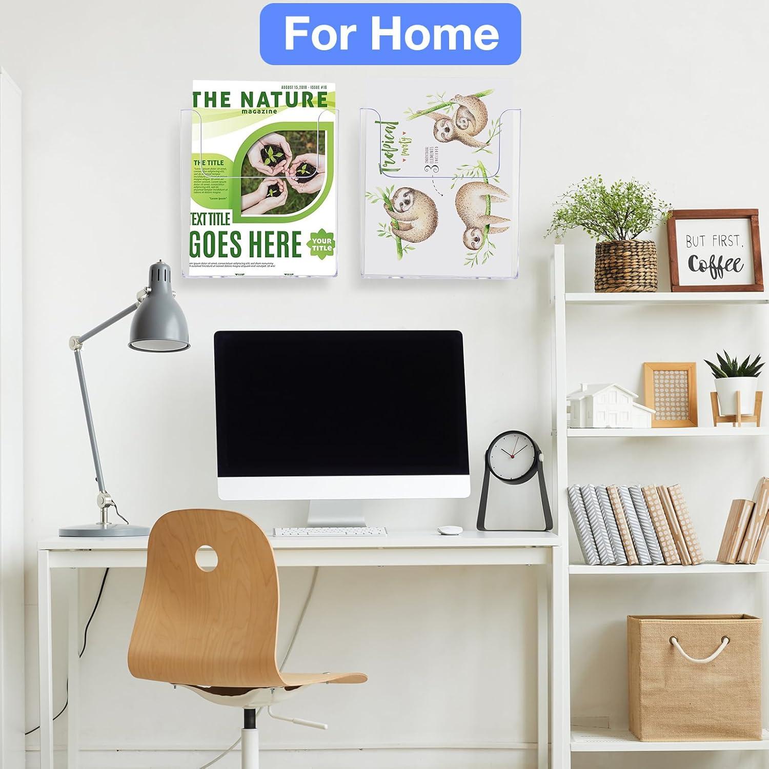 Soporte de Folletos Ripeng 8 Pcs A4 Acrílico Transparente