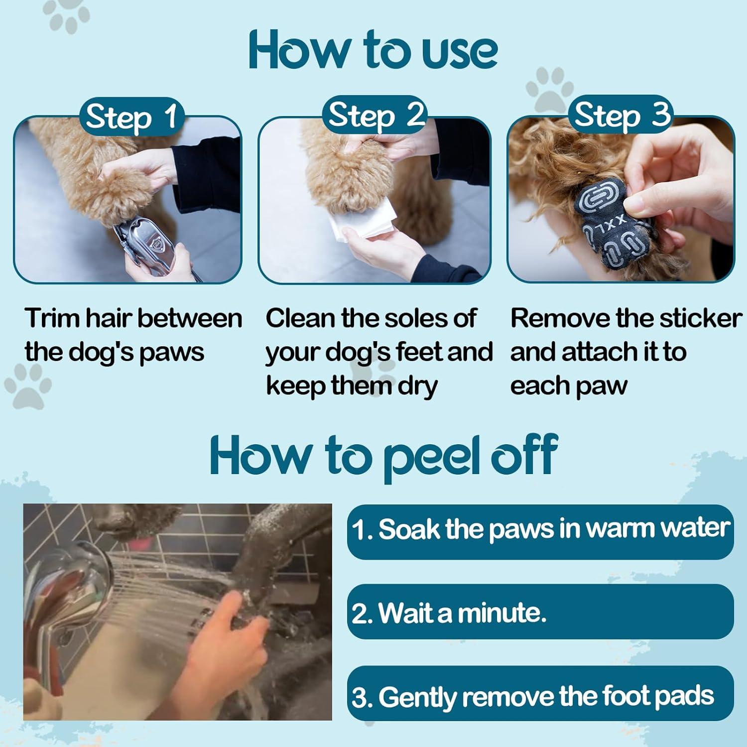 Protector de patas para perros InnerZen L 4.3x5.1cm antideslizante