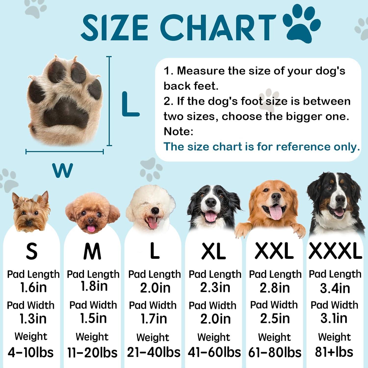 Protector de patas para perros InnerZen L 4.3x5.1cm antideslizante