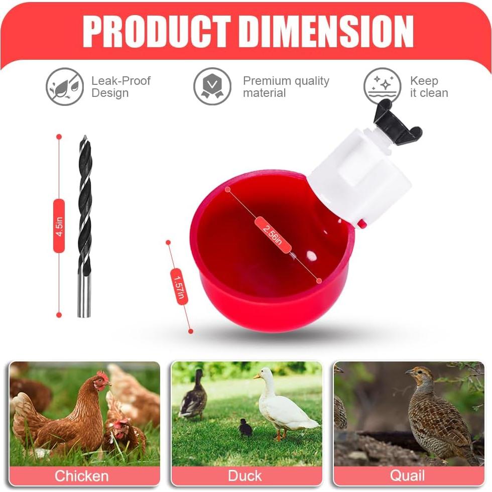 Kit de 16 Tazas Automáticas para Beber Agua TNDCKP