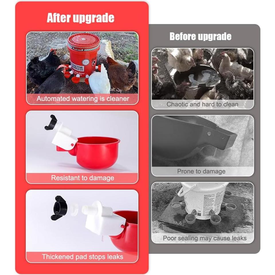 Kit de 16 Tazas Automáticas para Beber Agua TNDCKP