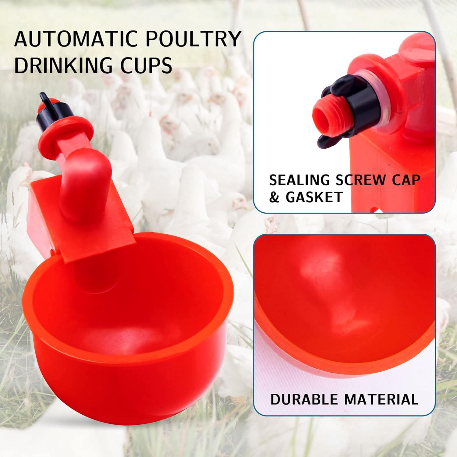 Pack 6 Tazas de Agua Automáticas para Pollos UCandy 10.9 cm