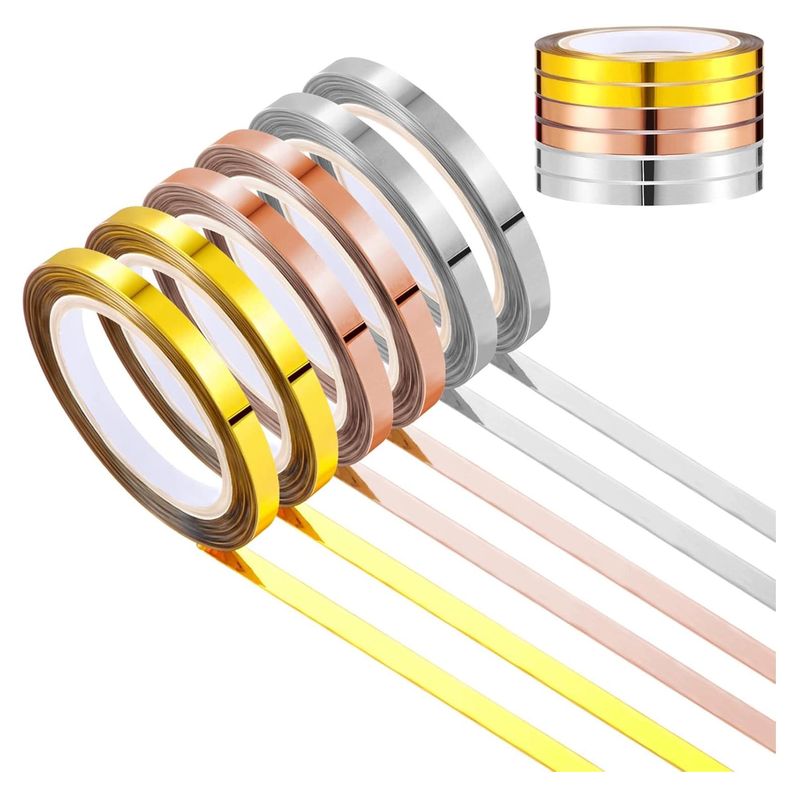 Cinta Washi Decorativa Frienda 6 Pcs Metálica 0.51 cm