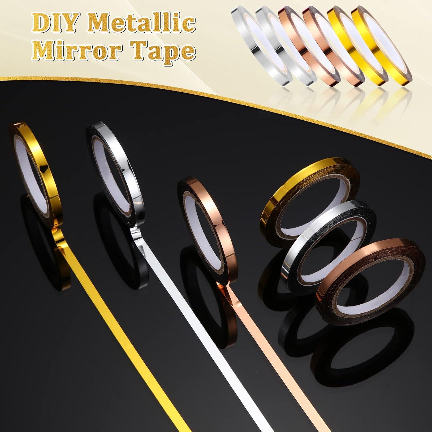 Cinta Washi Decorativa Frienda 6 Pcs Metálica 0.51 cm