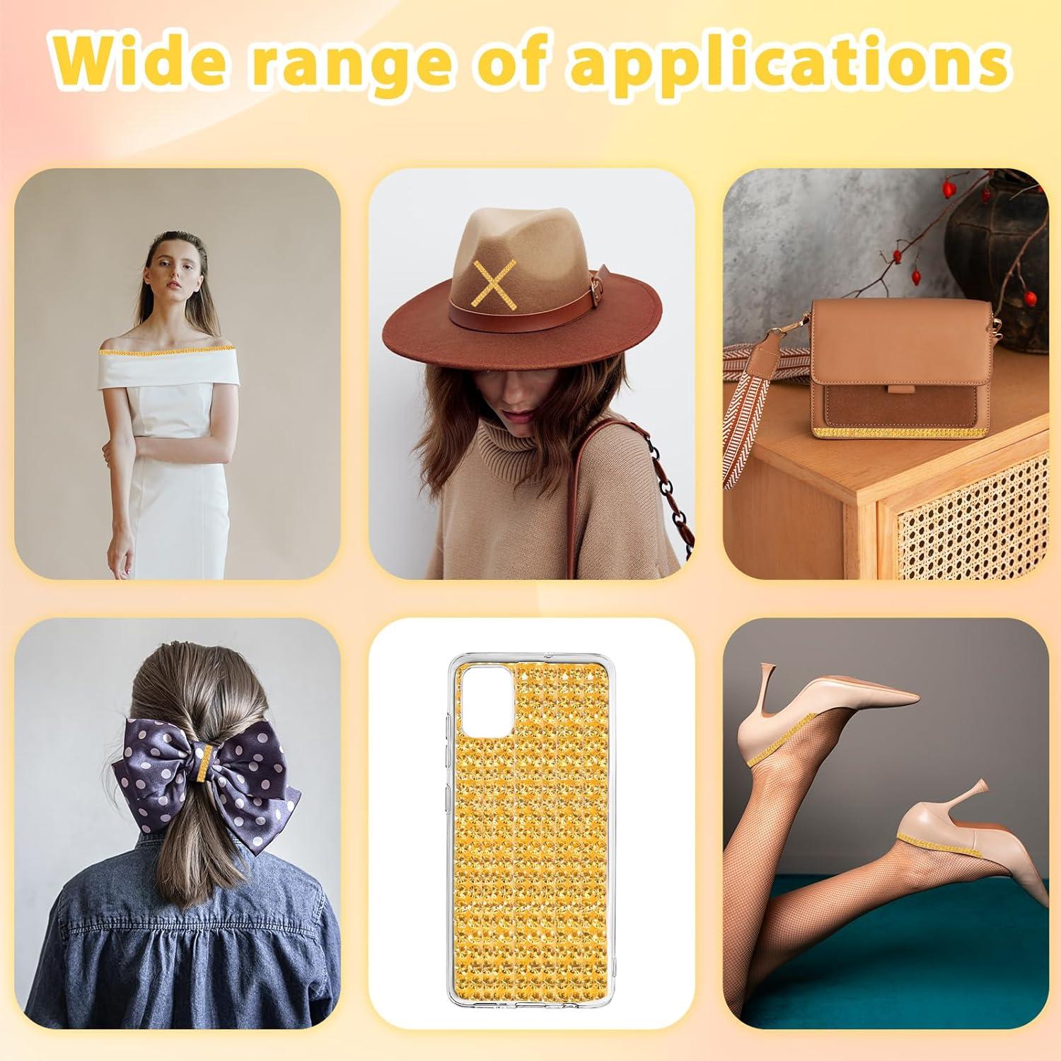 Cinta de Strass Autoadhesiva Styquenzer 2.7m Dorada 1.27cm