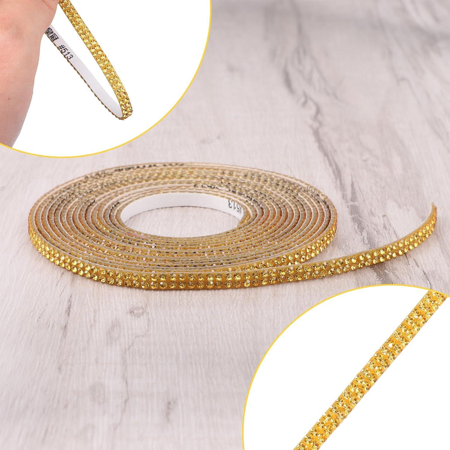 Cinta de Strass Autoadhesiva Styquenzer 2.7m Dorada 1.27cm