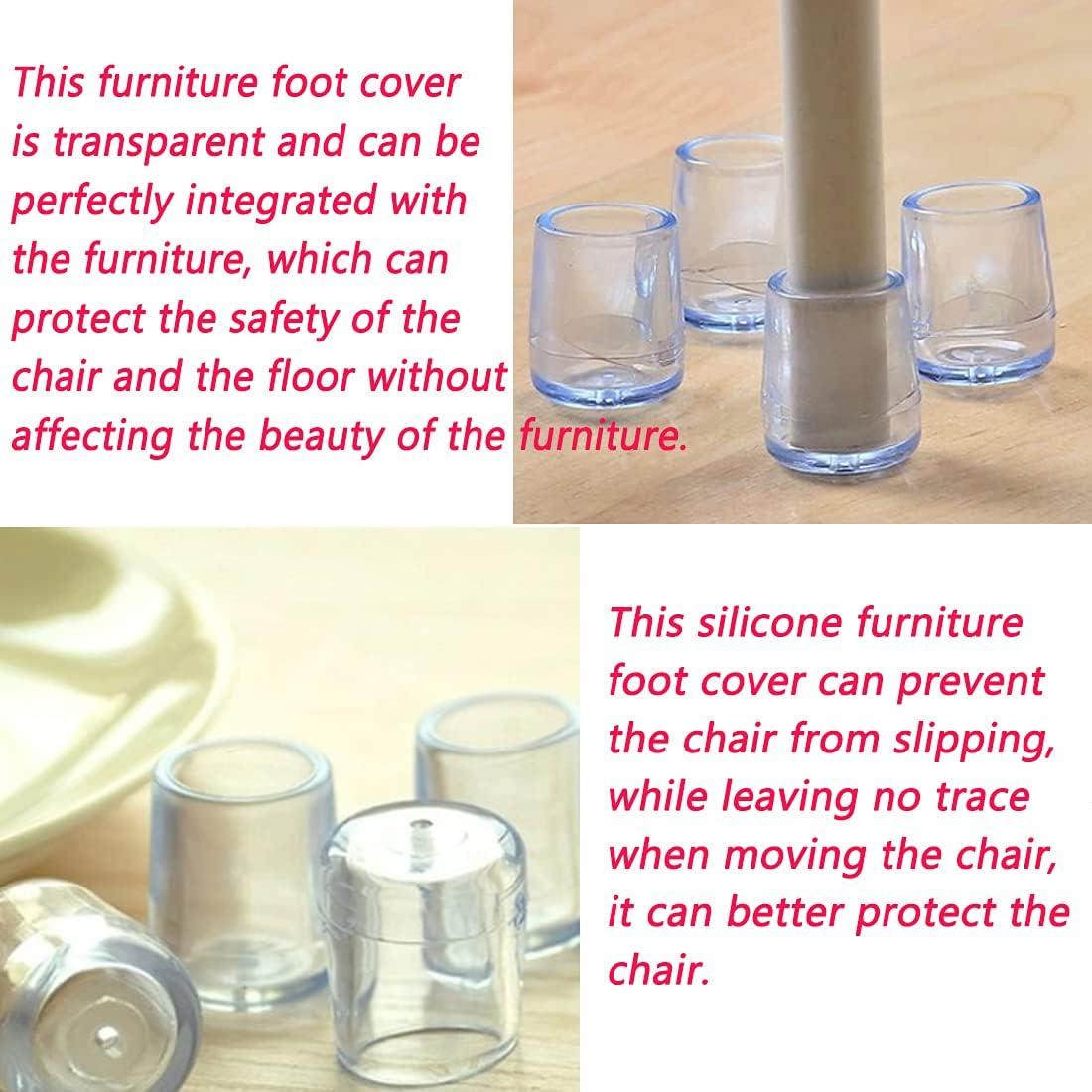 Tapas de Silicona Semetall 12 Pcs 12.7mm para Patas de Sillas