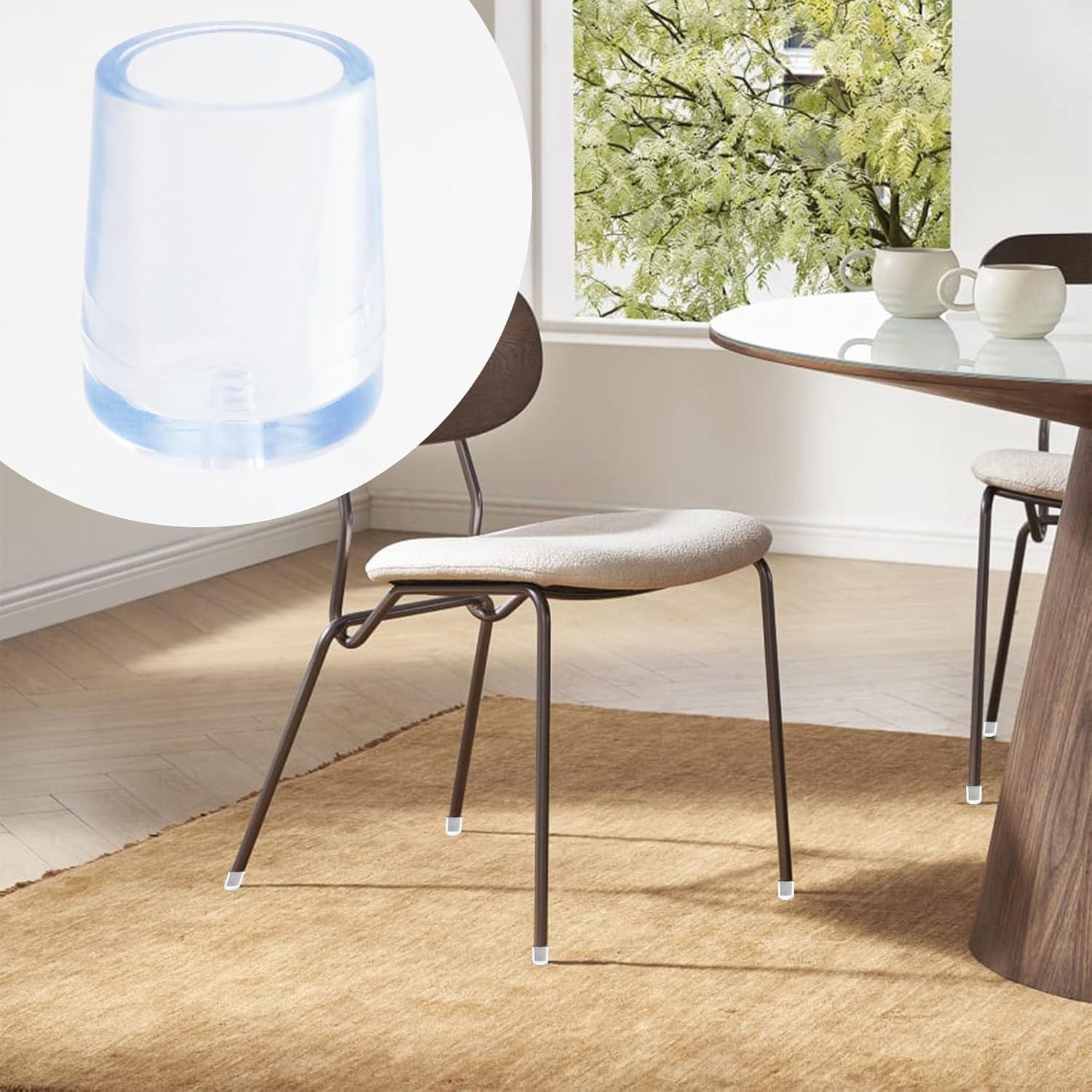 Tapas de Silicona Semetall 12 Pcs 12.7mm para Patas de Sillas