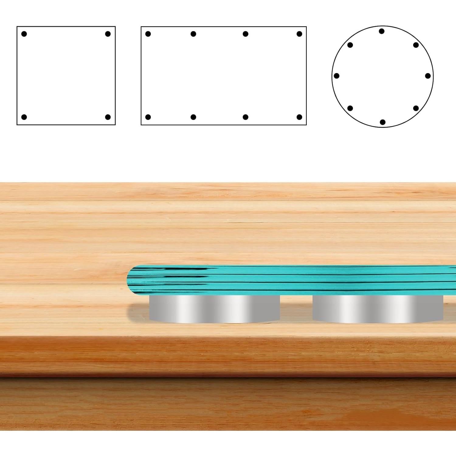 30 Almohadillas Antideslizantes de Vidrio EupHHonycs 1.5cm