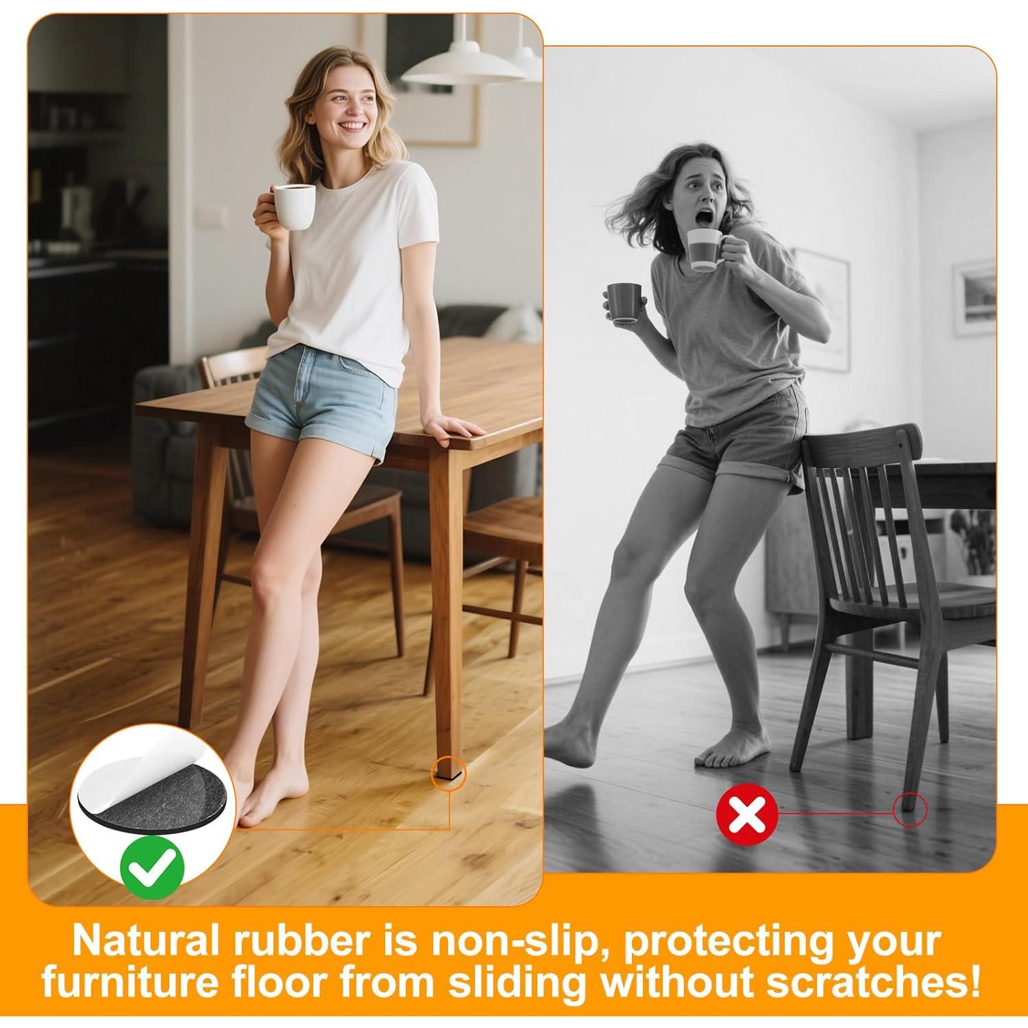 Almohadillas Antideslizantes CHUNZEXI 48 Piezas 2.54 cm Redondas