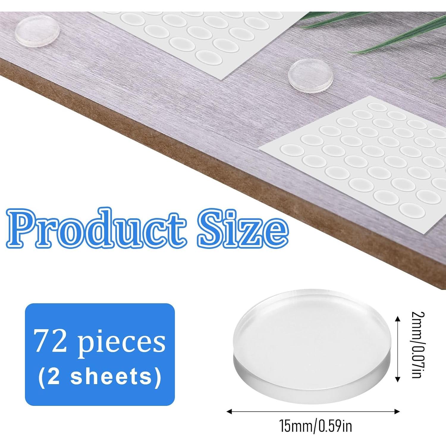 72 Almohadillas Antideslizantes Silicona Transparente 15x2mm