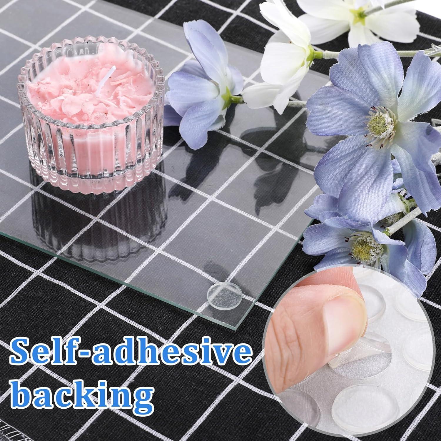 72 Almohadillas Antideslizantes Silicona Transparente 15x2mm