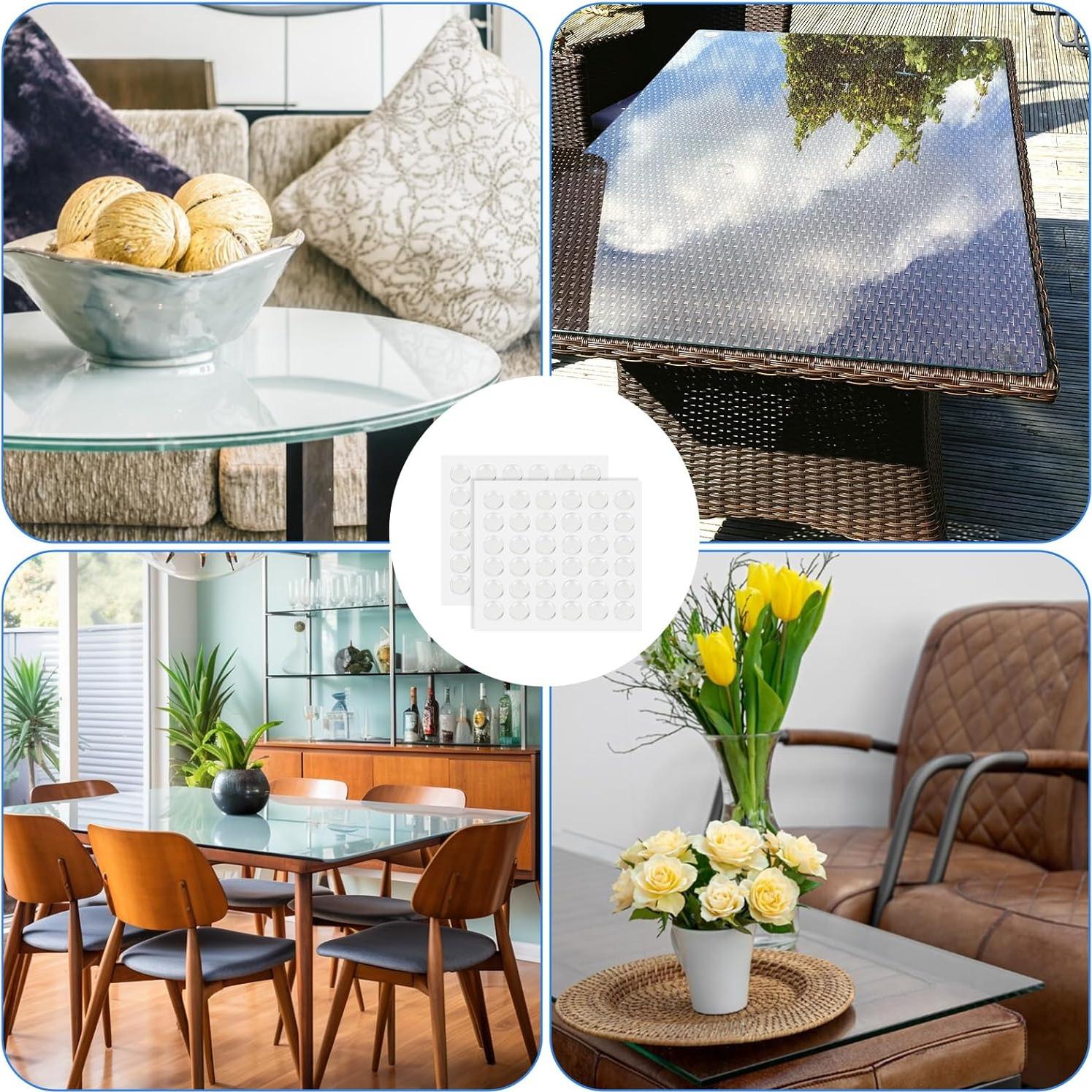 72 Almohadillas Antideslizantes Silicona Transparente 15x2mm