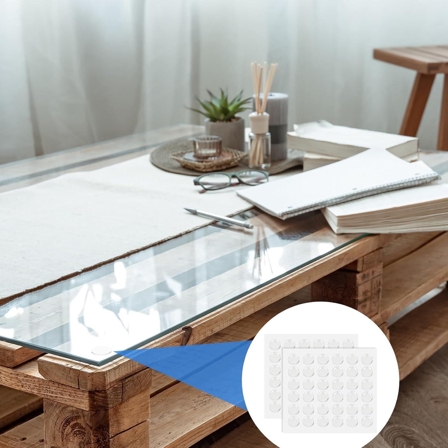 72 Almohadillas Antideslizantes Silicona Transparente 15x2mm