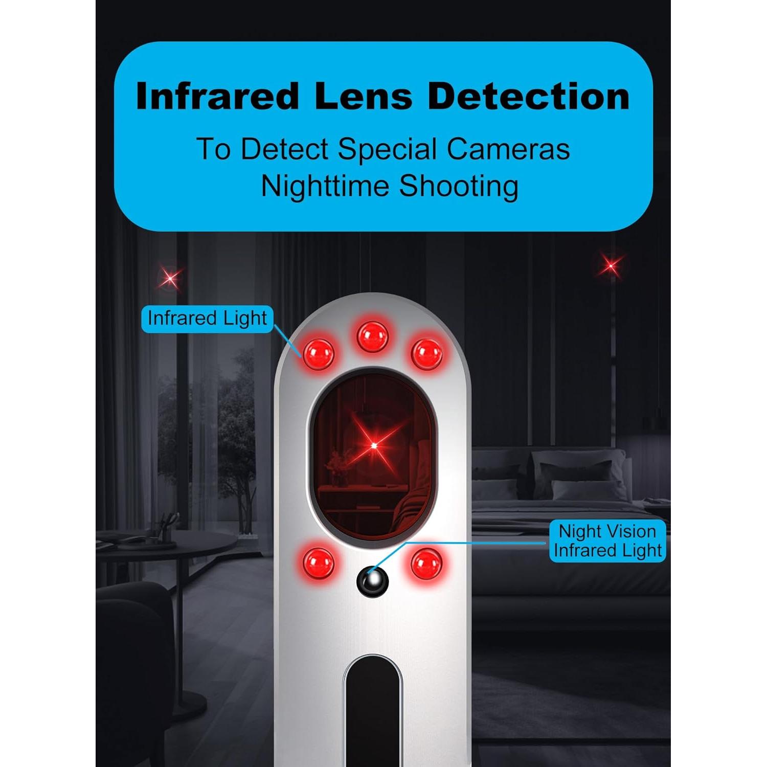 Detector de Cámaras Ocultas 5-en-1 SPYXRAY T01-P Portátil