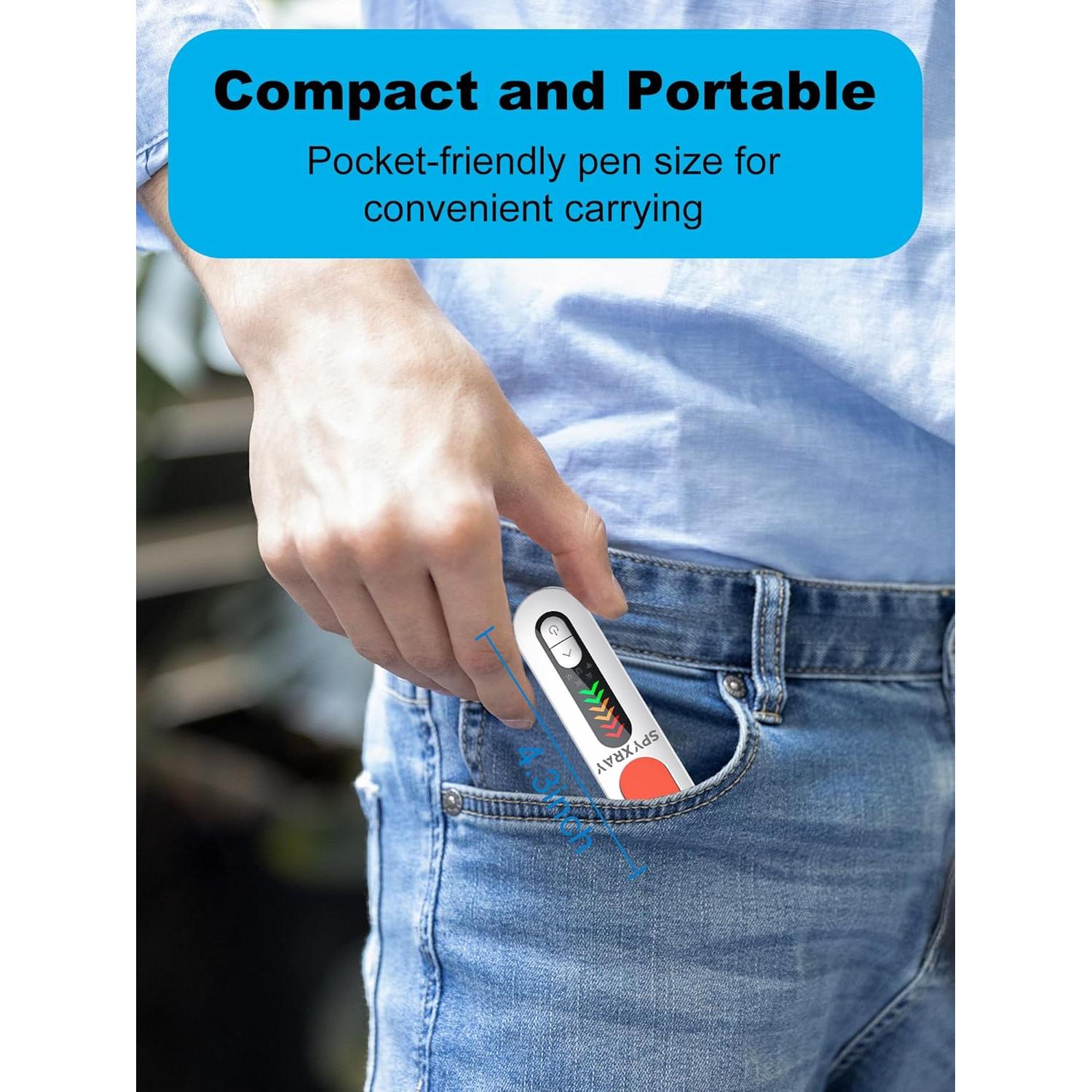 Detector de Cámaras Ocultas 5-en-1 SPYXRAY T01-P Portátil