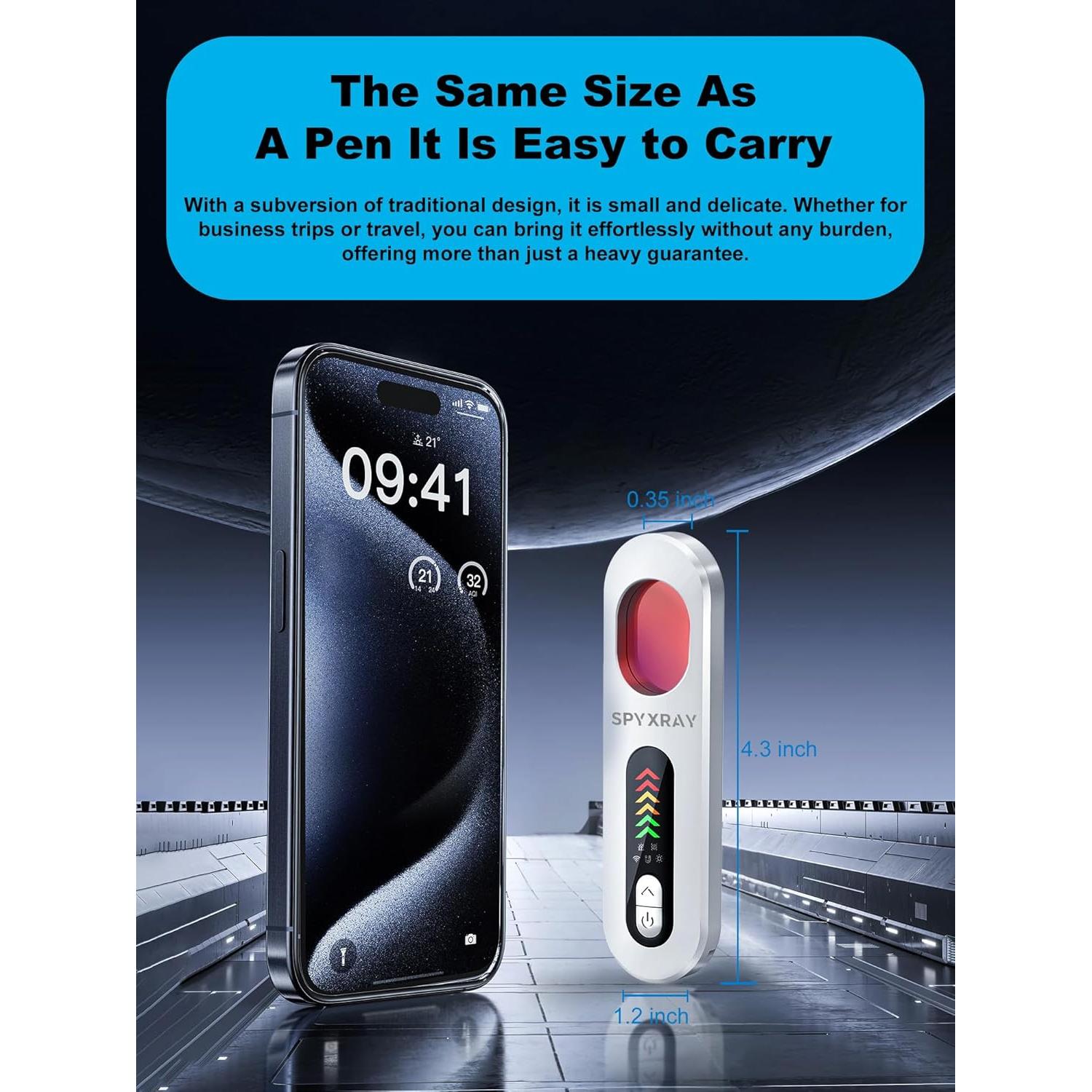 Detector de Cámaras Ocultas 5-en-1 SPYXRAY T01-P Portátil