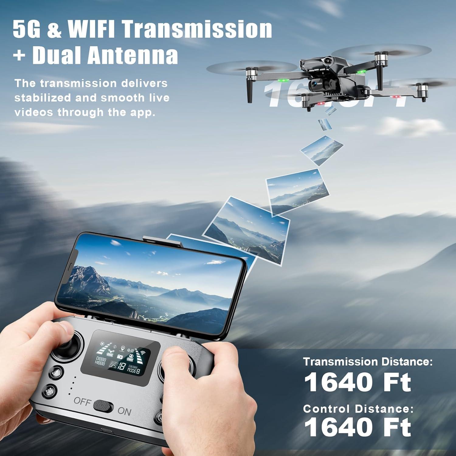 Dron GPS Glorale X38 con cámara 4K y gimbal 3 ejes