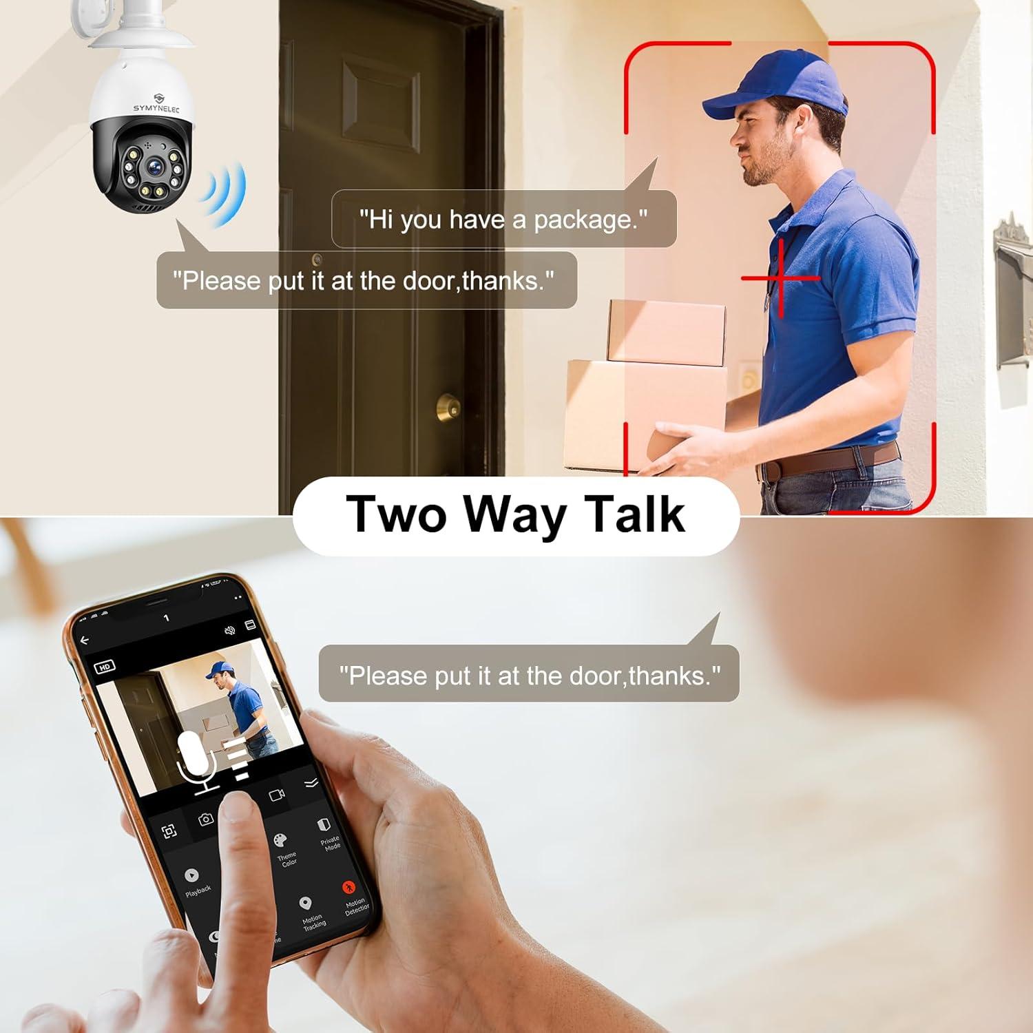 Cámara de Seguridad SYMYNELEC 2.5K WiFi Inalámbrica IP65