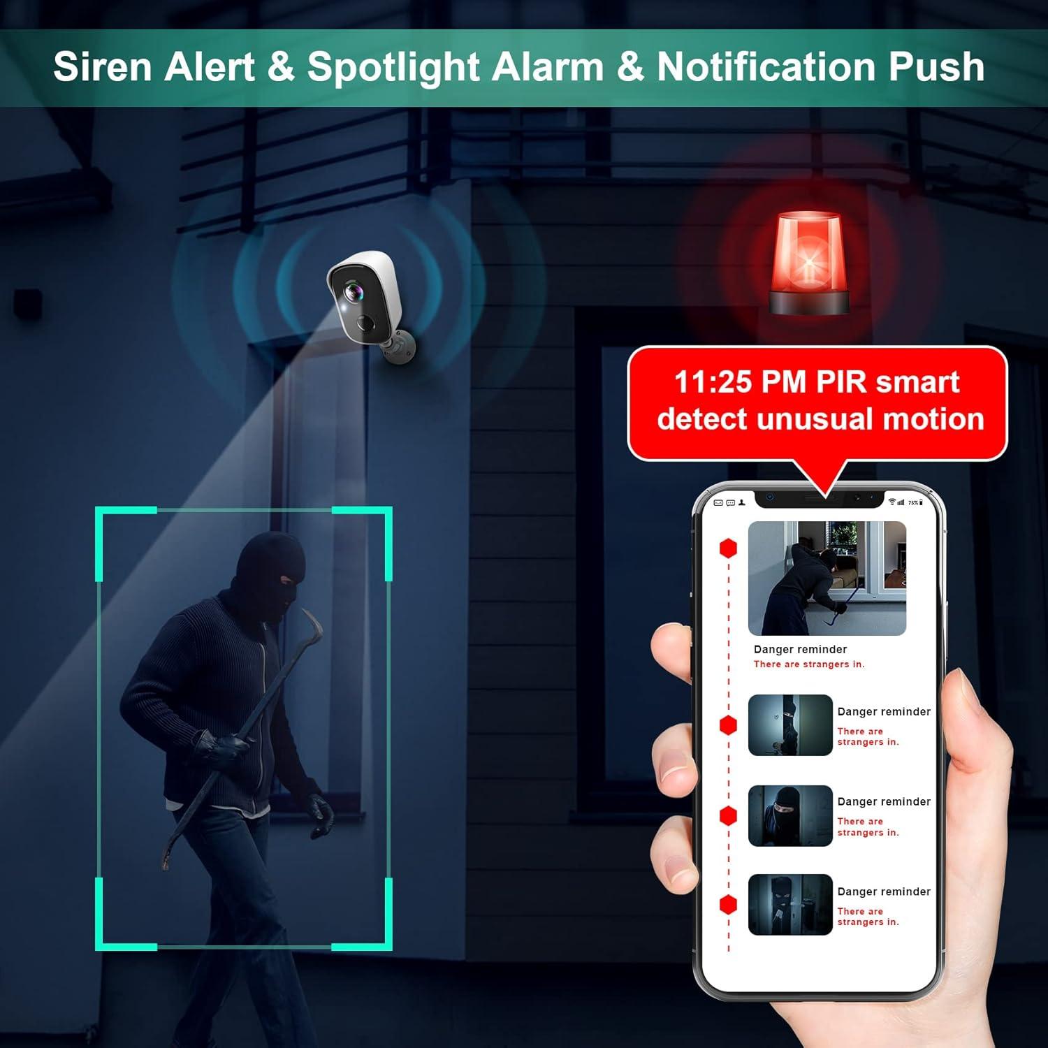 Cámara de Seguridad Inalámbrica VISION WELL CG6S 2K IP65