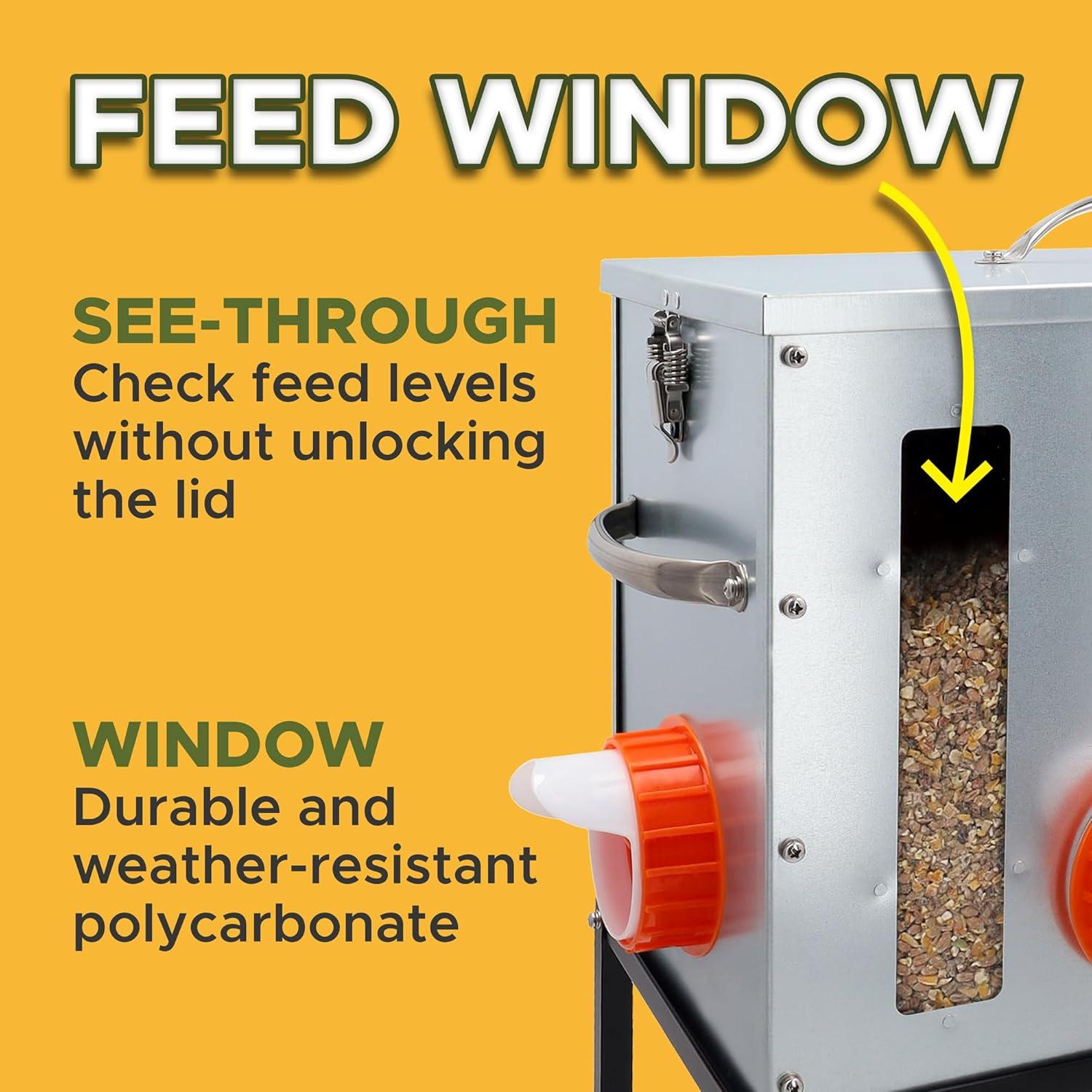 Comedero Automático para Gallinas Sprigrown 18kg Metal Resistente