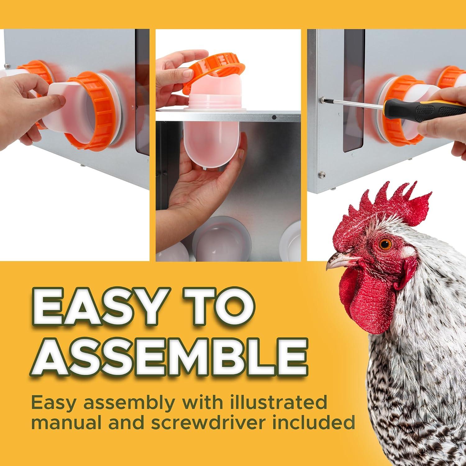 Comedero Automático para Gallinas Sprigrown 18kg Metal Resistente