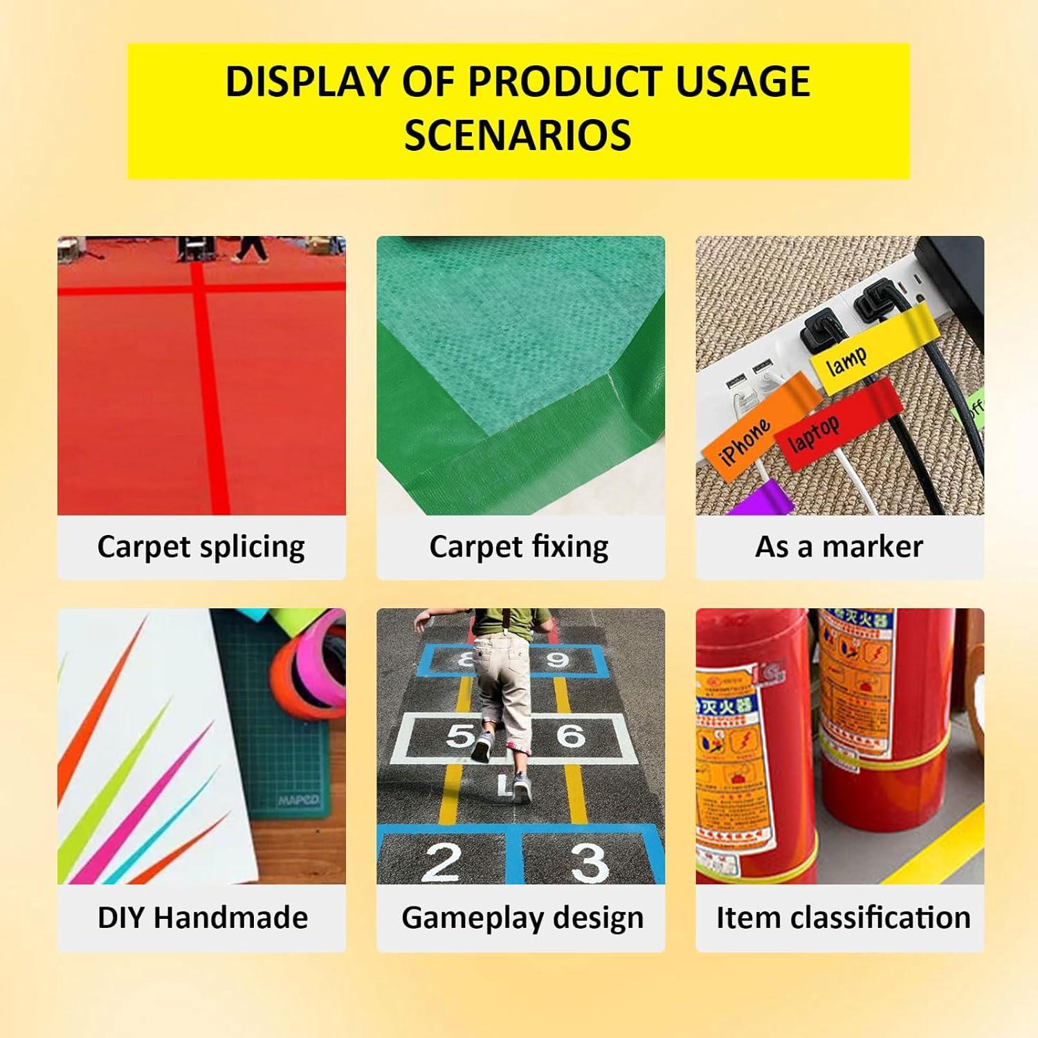 Cinta Adhesiva Multicolor SIKEDEPRO 6 Rollos 5.08 cm x 13.72 m