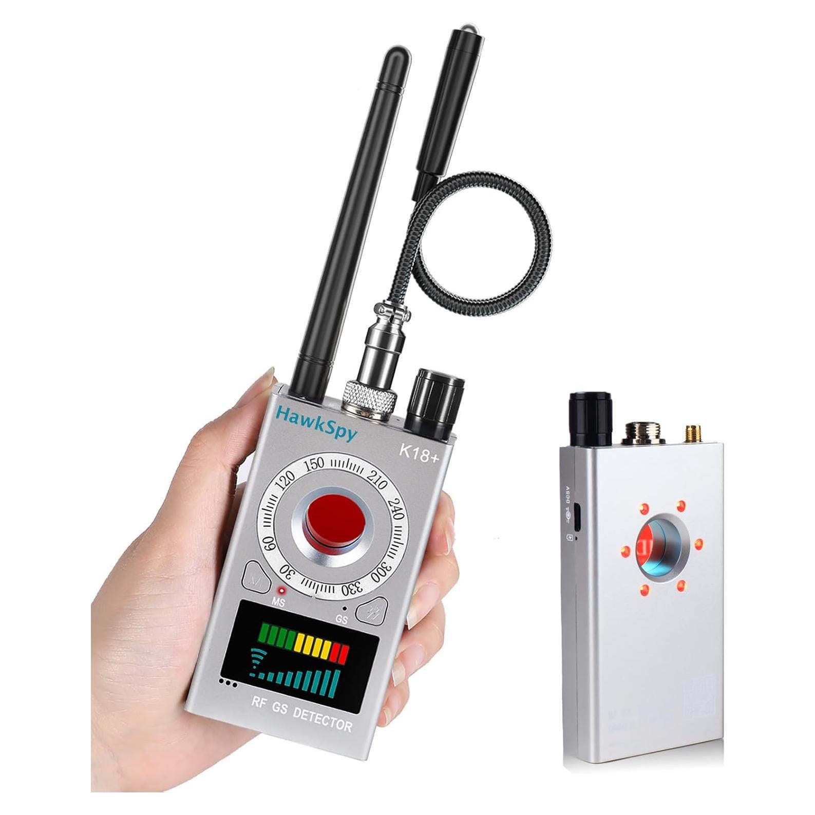 Detector de Cámara Oculta HawkSpy K18 con Alarma y Luz LED