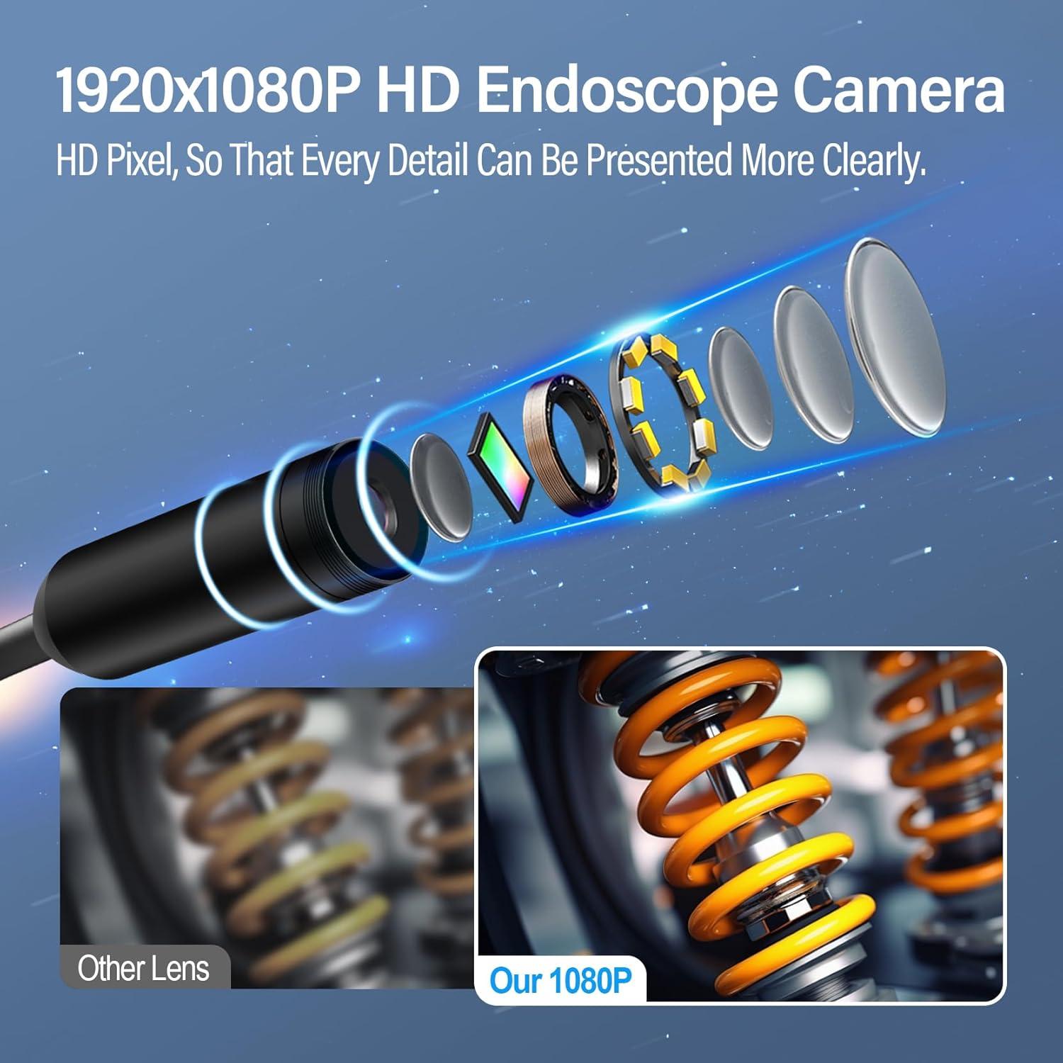 Cámara Endoscópica Kecowl 5m con Luz LED 1080P HD