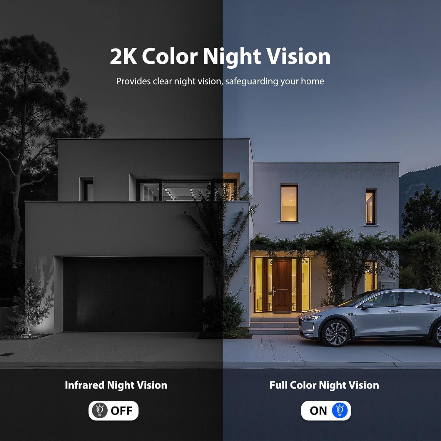 Cámara de Inundación Onforu 2K HD 55W con Luz y Alarma