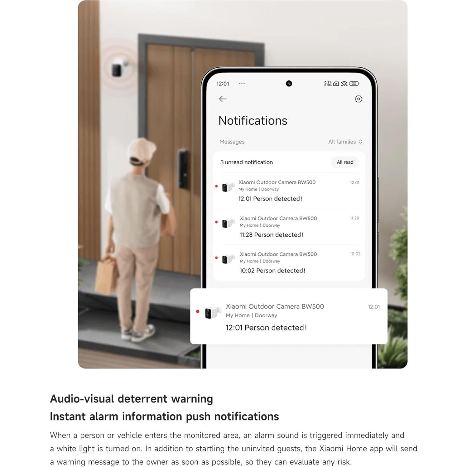 Cámara de Seguridad Inalámbrica Xiaomi BW500 2.5K IP67