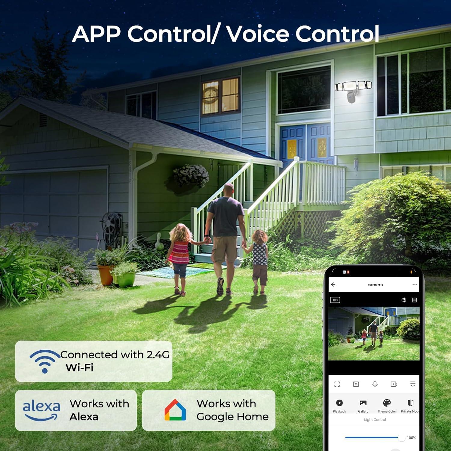 Cámara de Seguridad iMaihom Floodlight 2K QHD con Luz 5500LM