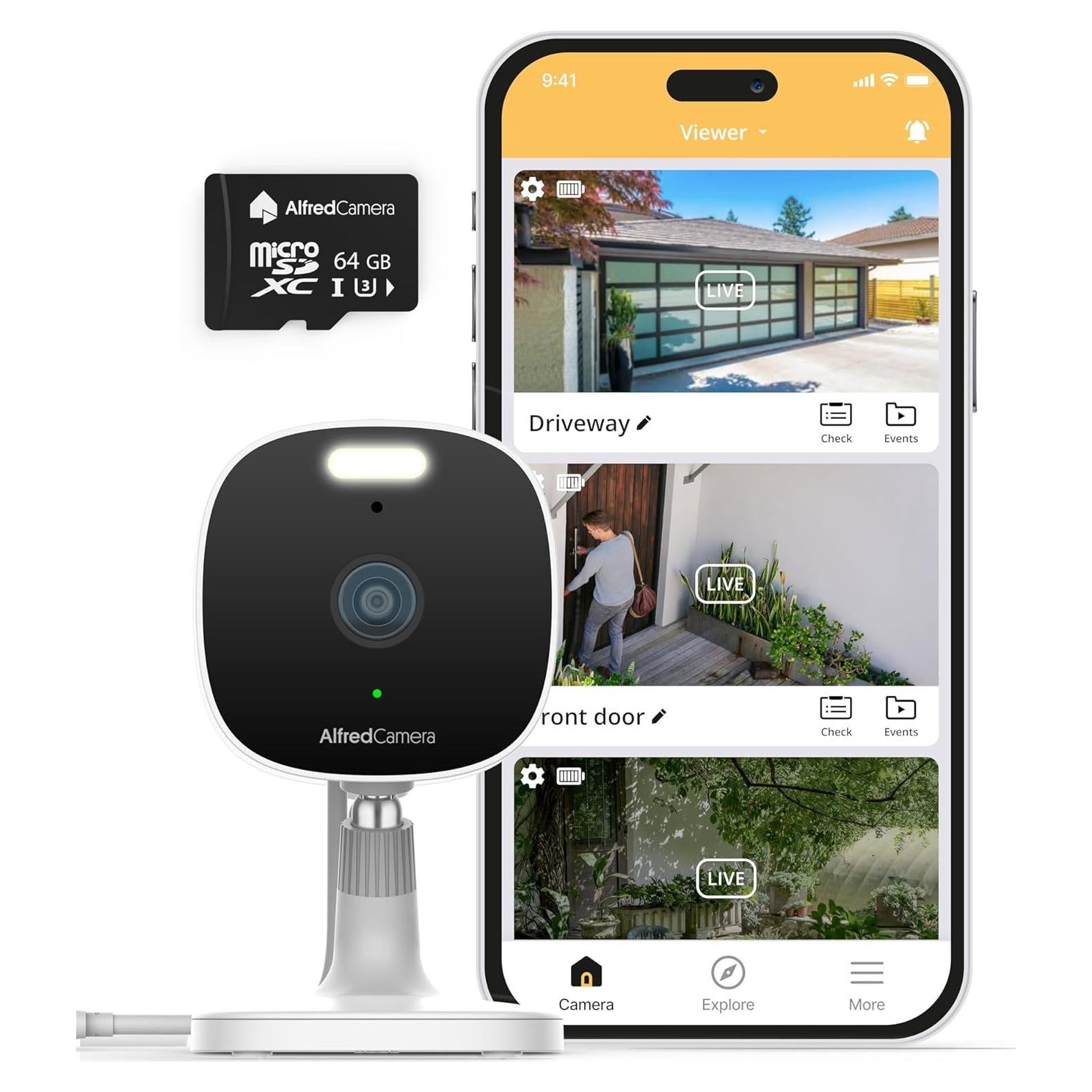 Cámara de Seguridad Inteligente AlfredCam Plus 2.5K WiFi IP65