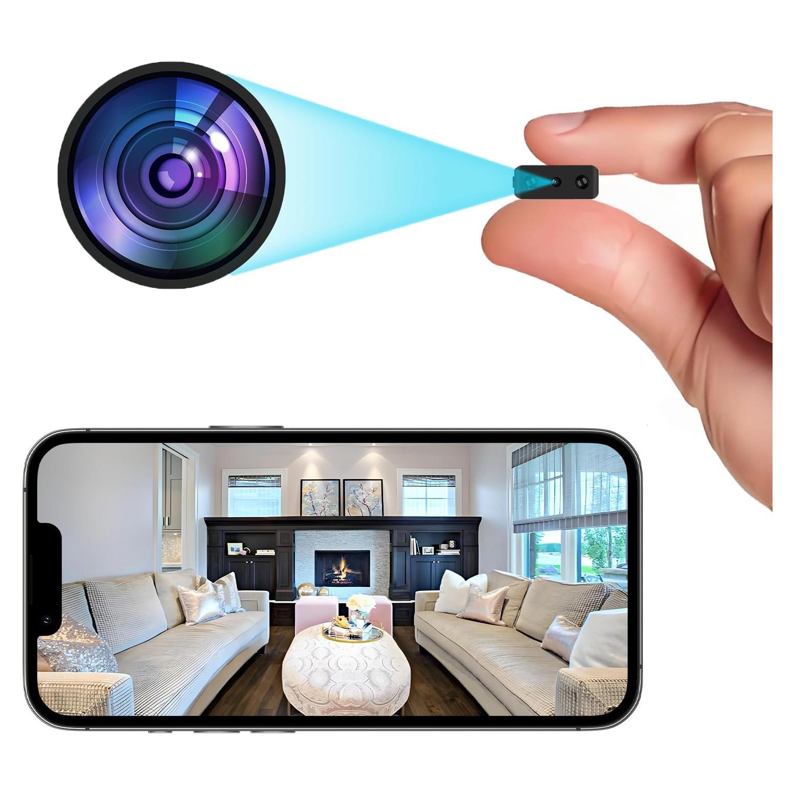 Mini Cámara WiFi Seguridad LMQPT HD Detección Movimiento