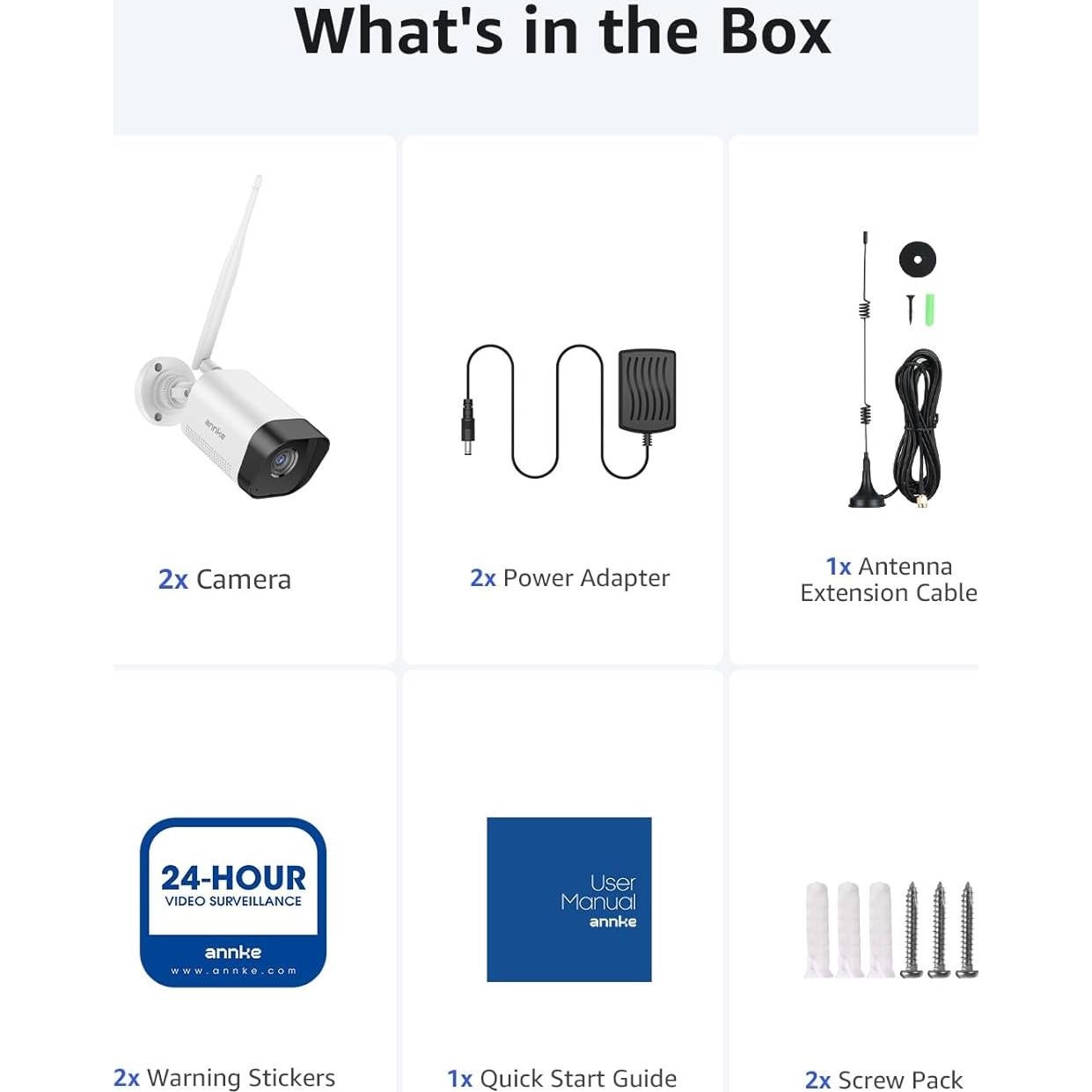 Cámaras de Seguridad Inalámbricas ANNKE 5MP - Paquete de 2