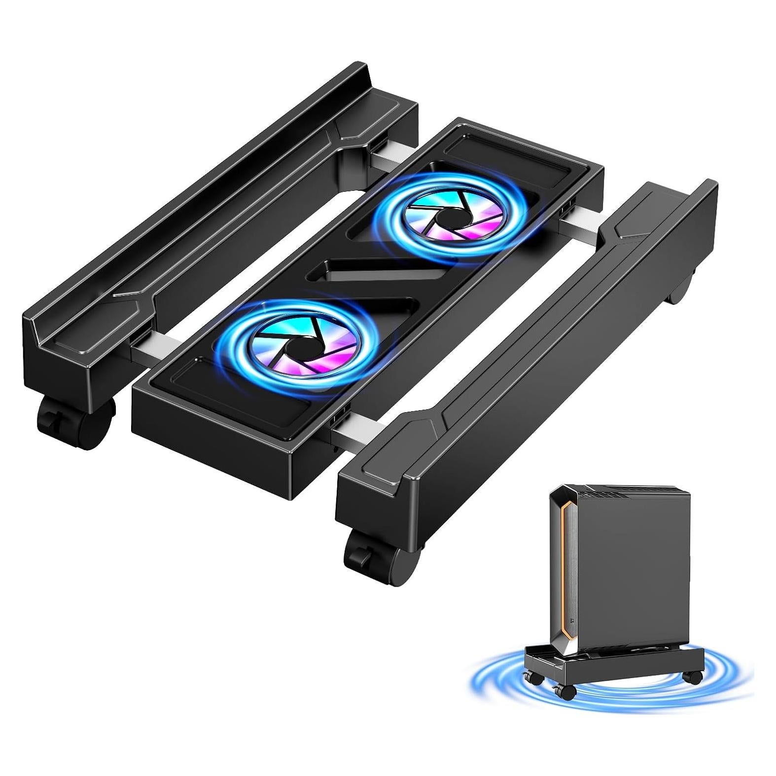 Soporte de Torre de Computadora CABTE con Ventilador Ajustable