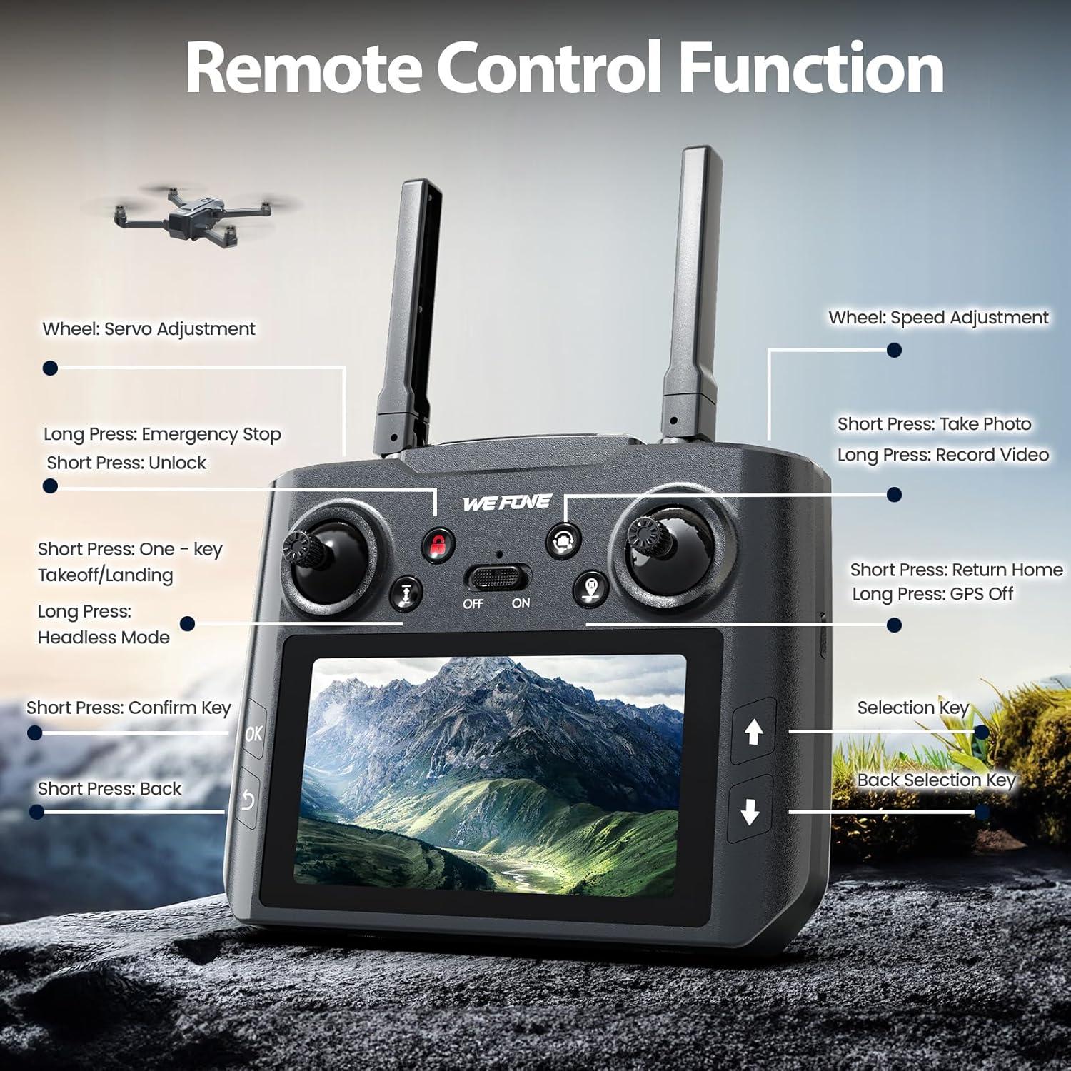 Dron WeFone WF33 4K GPS Plegable con Pantalla 4.5"