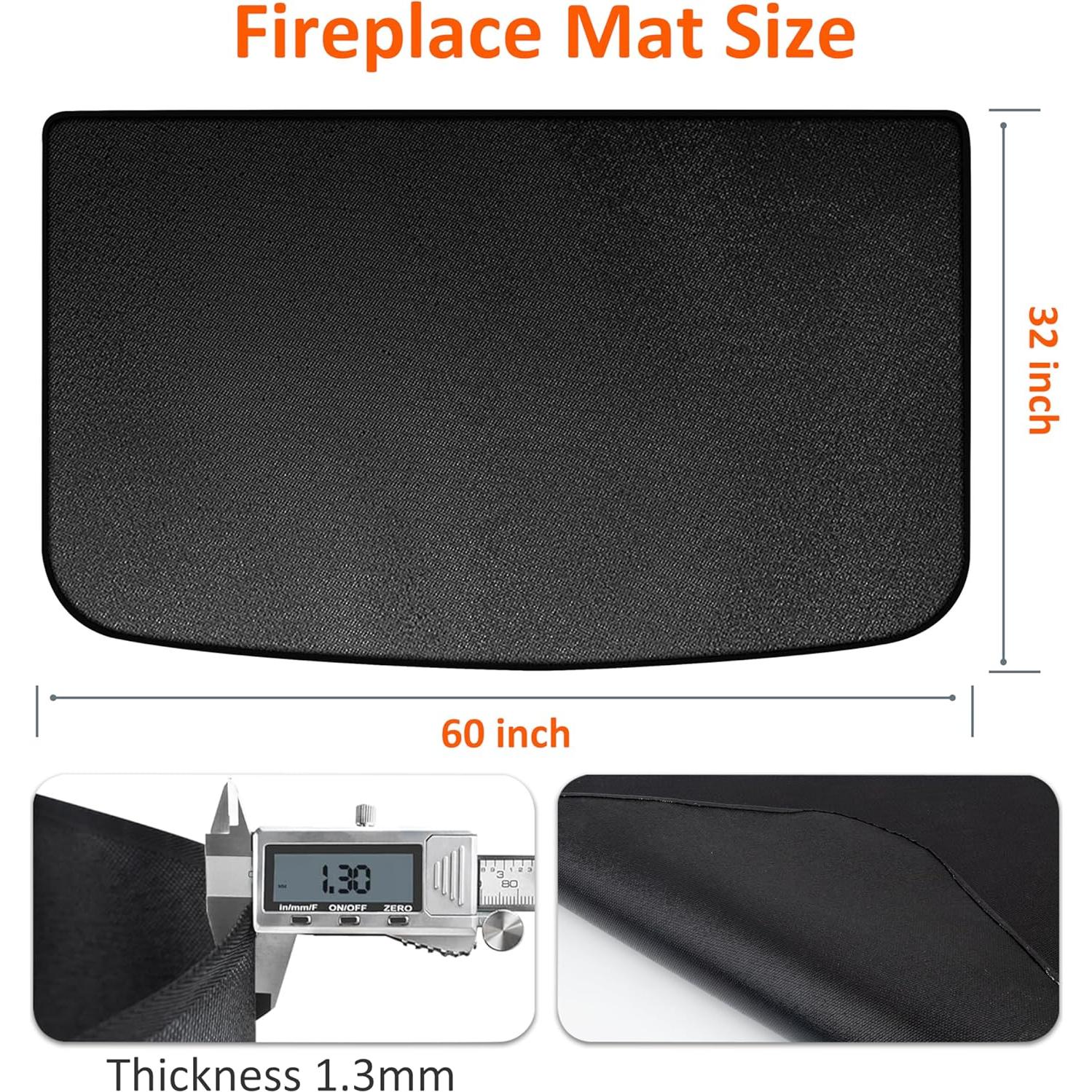 Alfombra Retardante al Fuego Vidafelic 152x81 cm para Chimenea