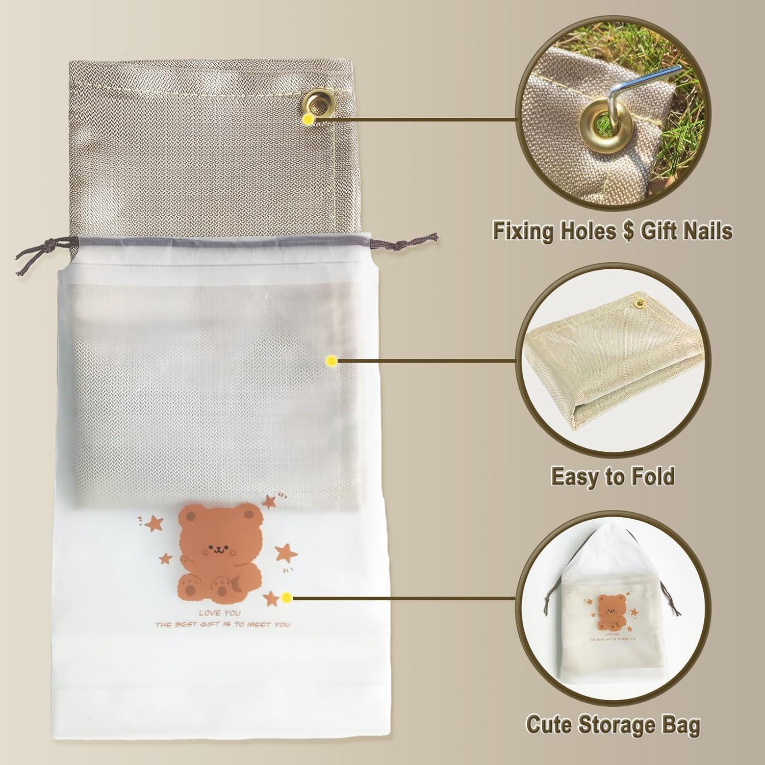 Mat de Fuego Cuadrado 100 cm Resistente al Calor para BBQ