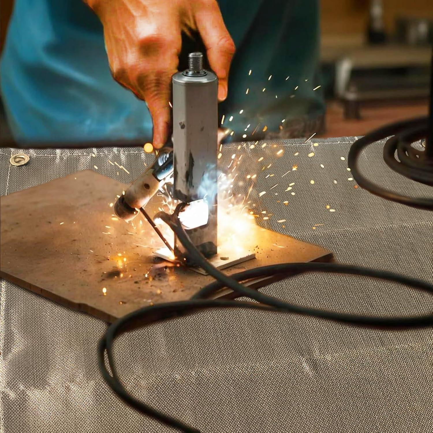 Mat de Fuego Cuadrado 100 cm Resistente al Calor para BBQ