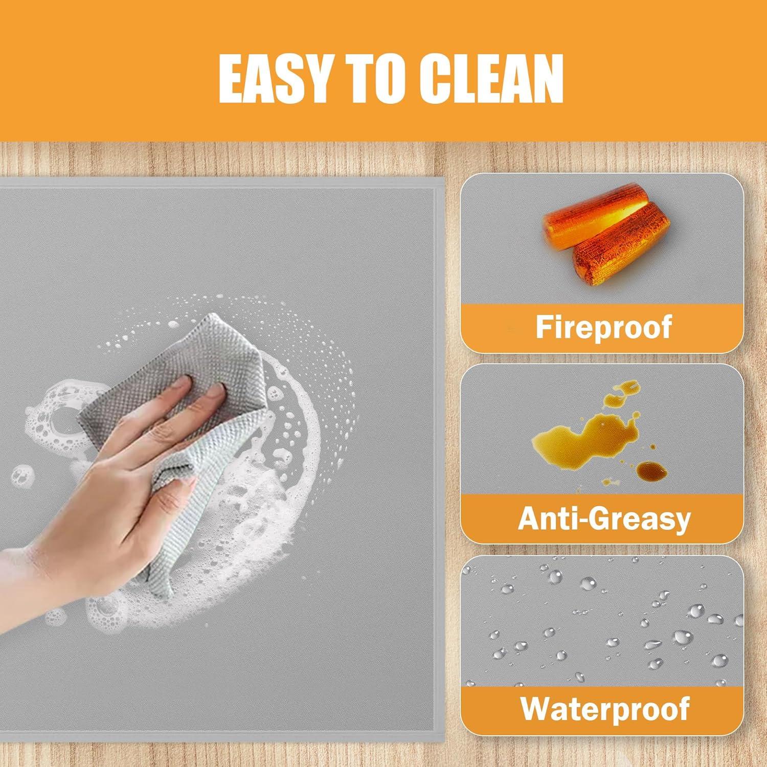 Alfombrilla a prueba de fuego TOHONFOO 121.9 x 71.1 cm Gris