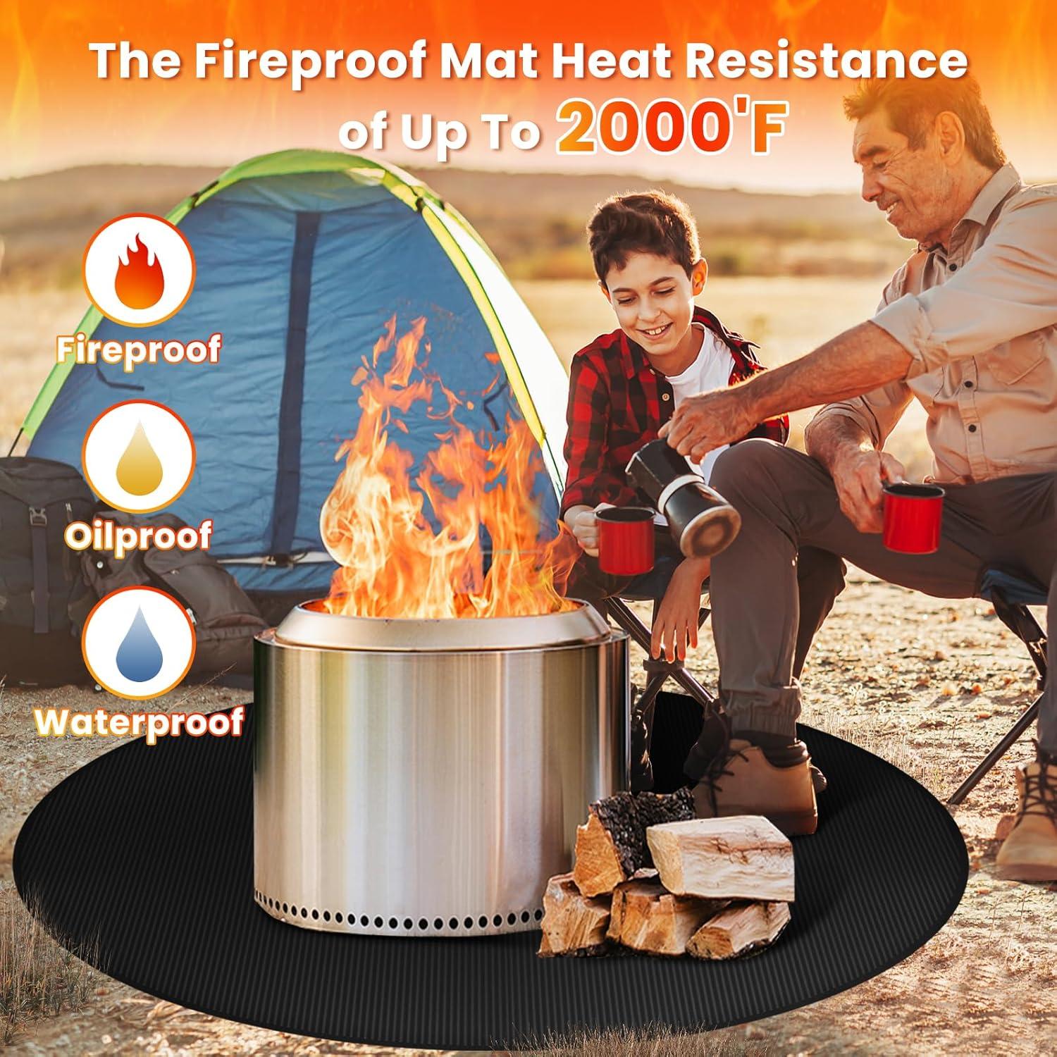 Tapete para Fogata Rymtox 106.68 cm Doble Cara Impermeable
