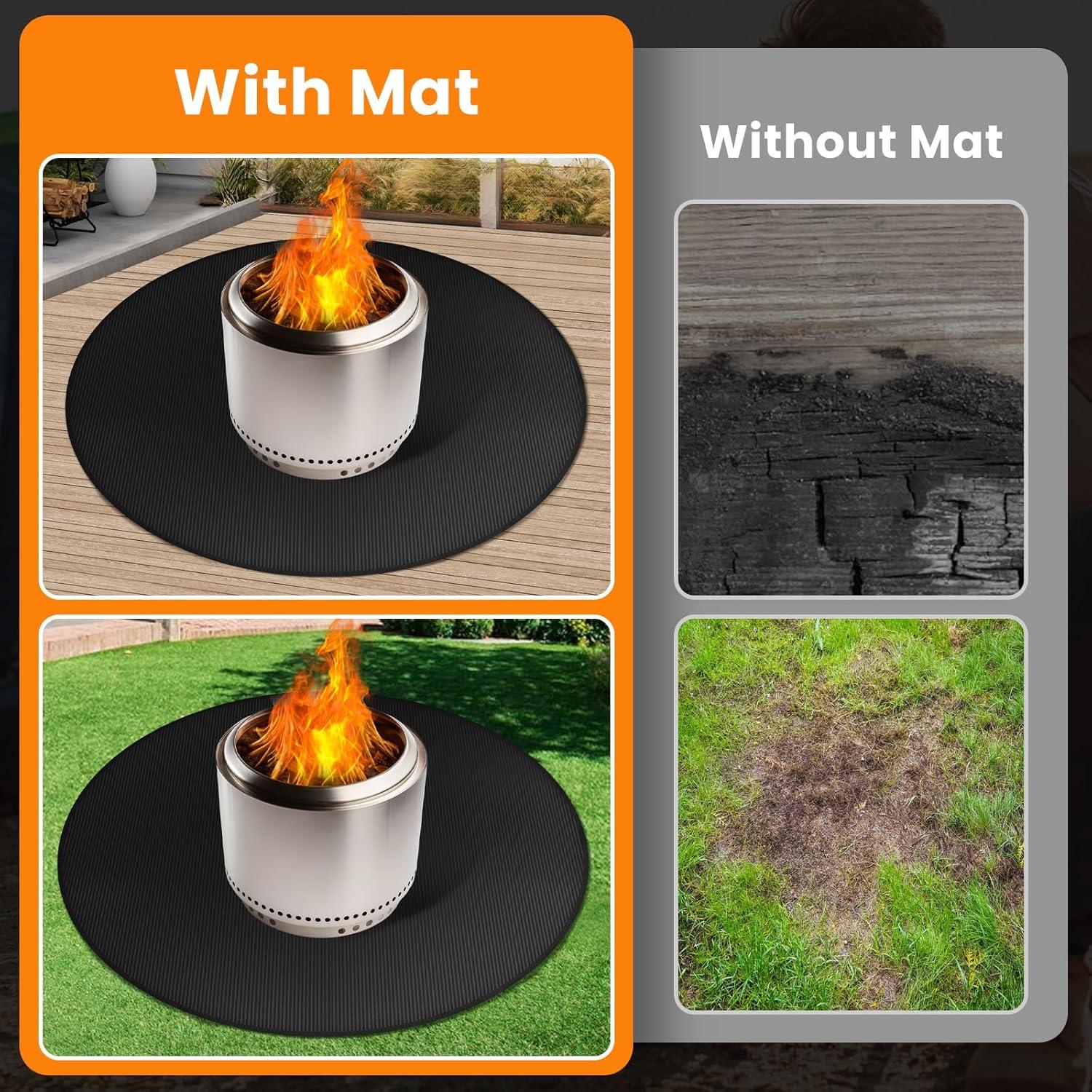 Tapete para Fogata Rymtox 106.68 cm Doble Cara Impermeable