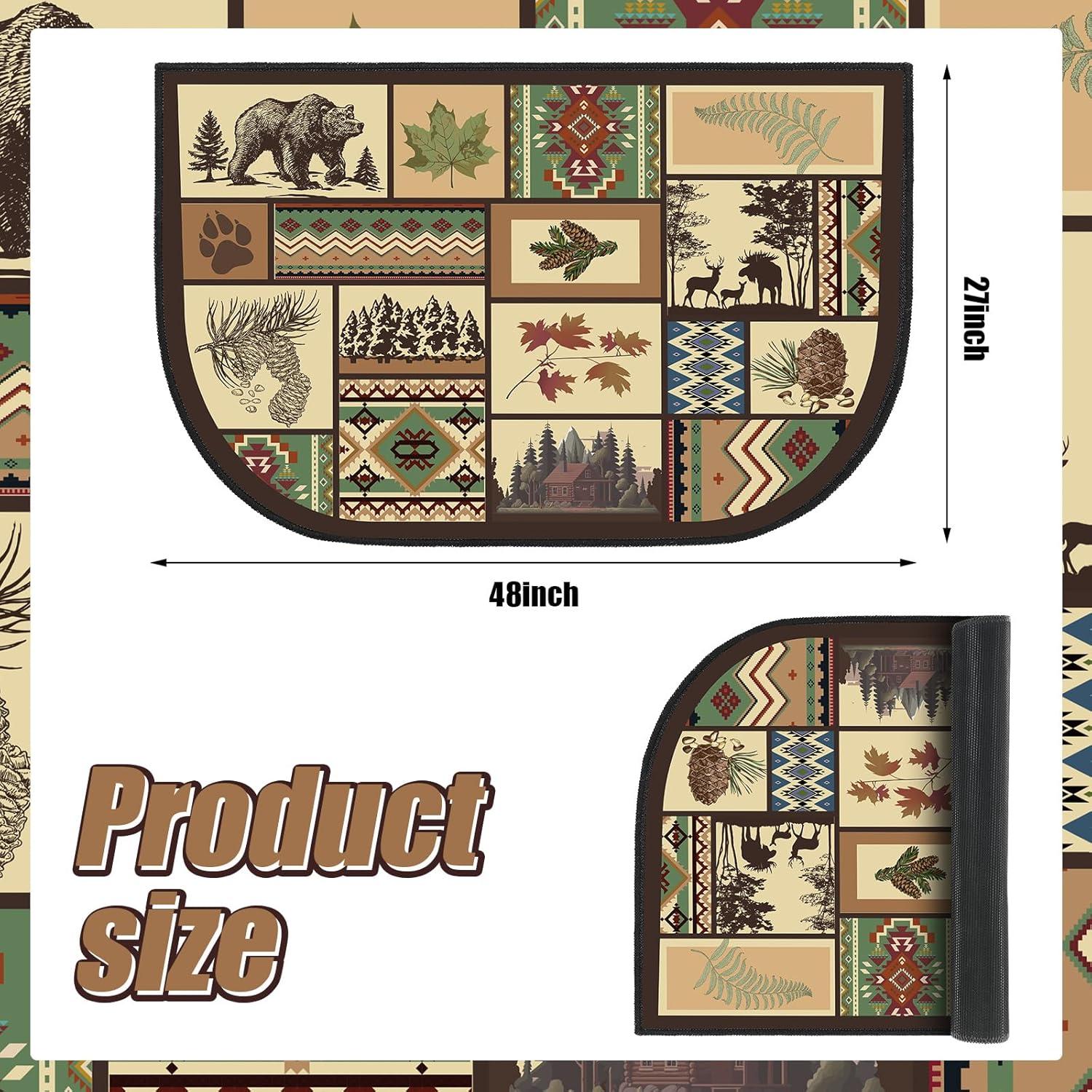 Alfombra Semicircular Antideslizante Demissle 69x122 cm Vintage