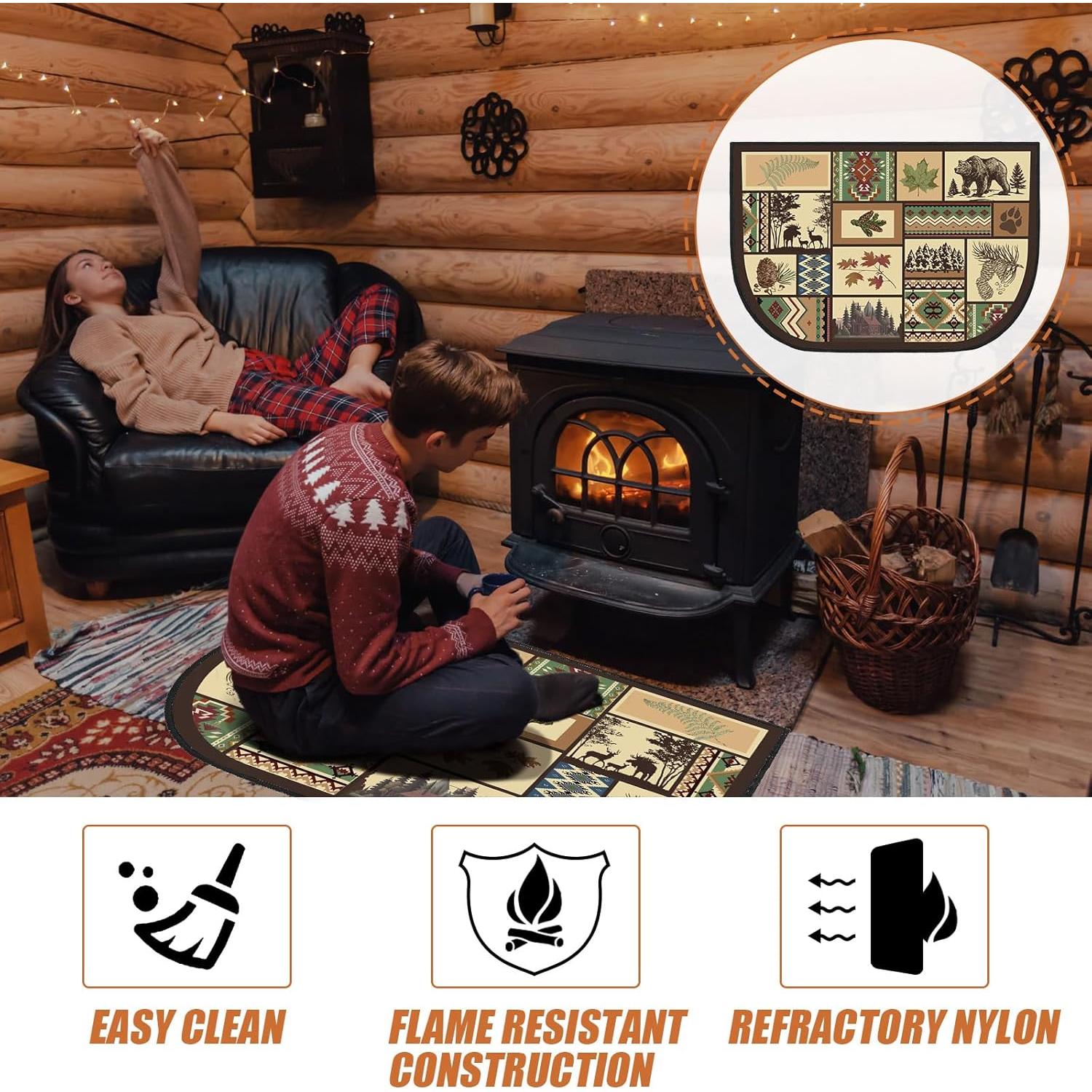 Alfombra Semicircular Antideslizante Demissle 69x122 cm Vintage