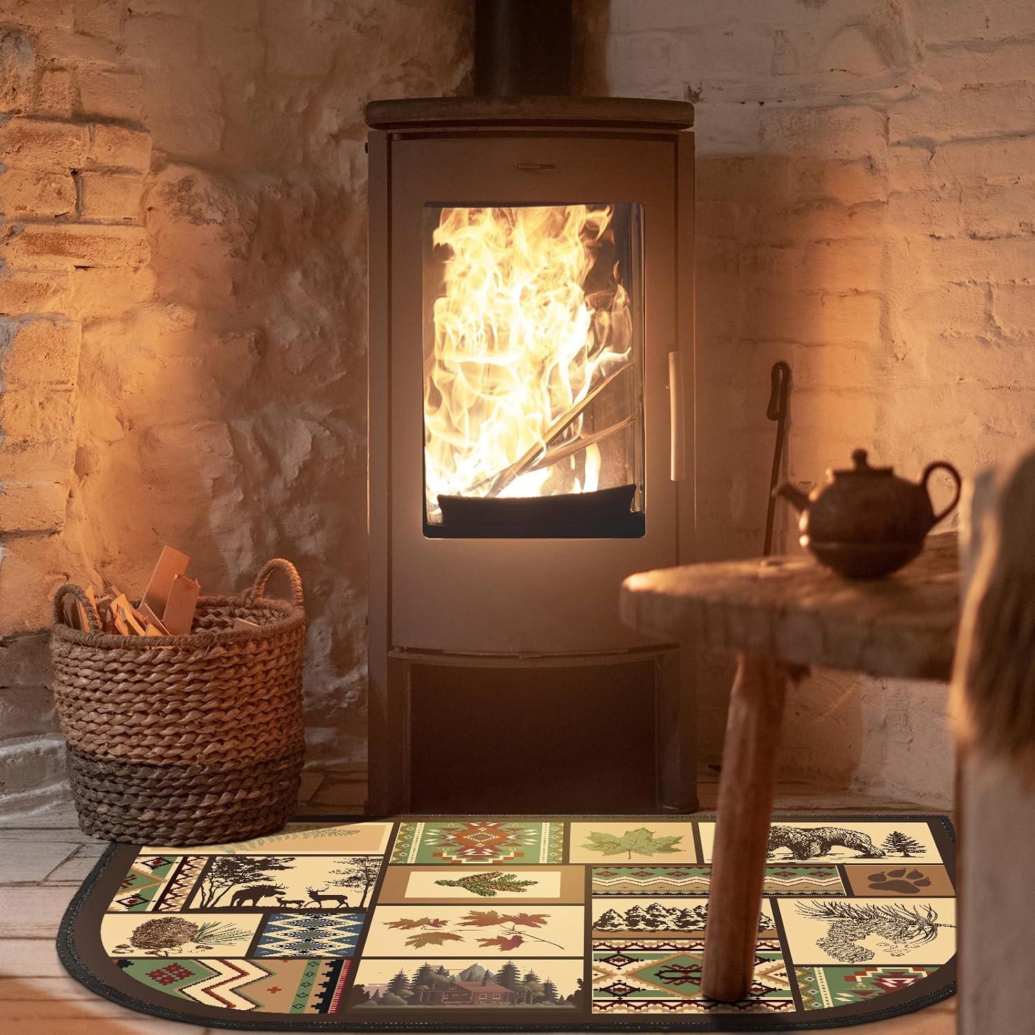 Alfombra Semicircular Antideslizante Demissle 69x122 cm Vintage