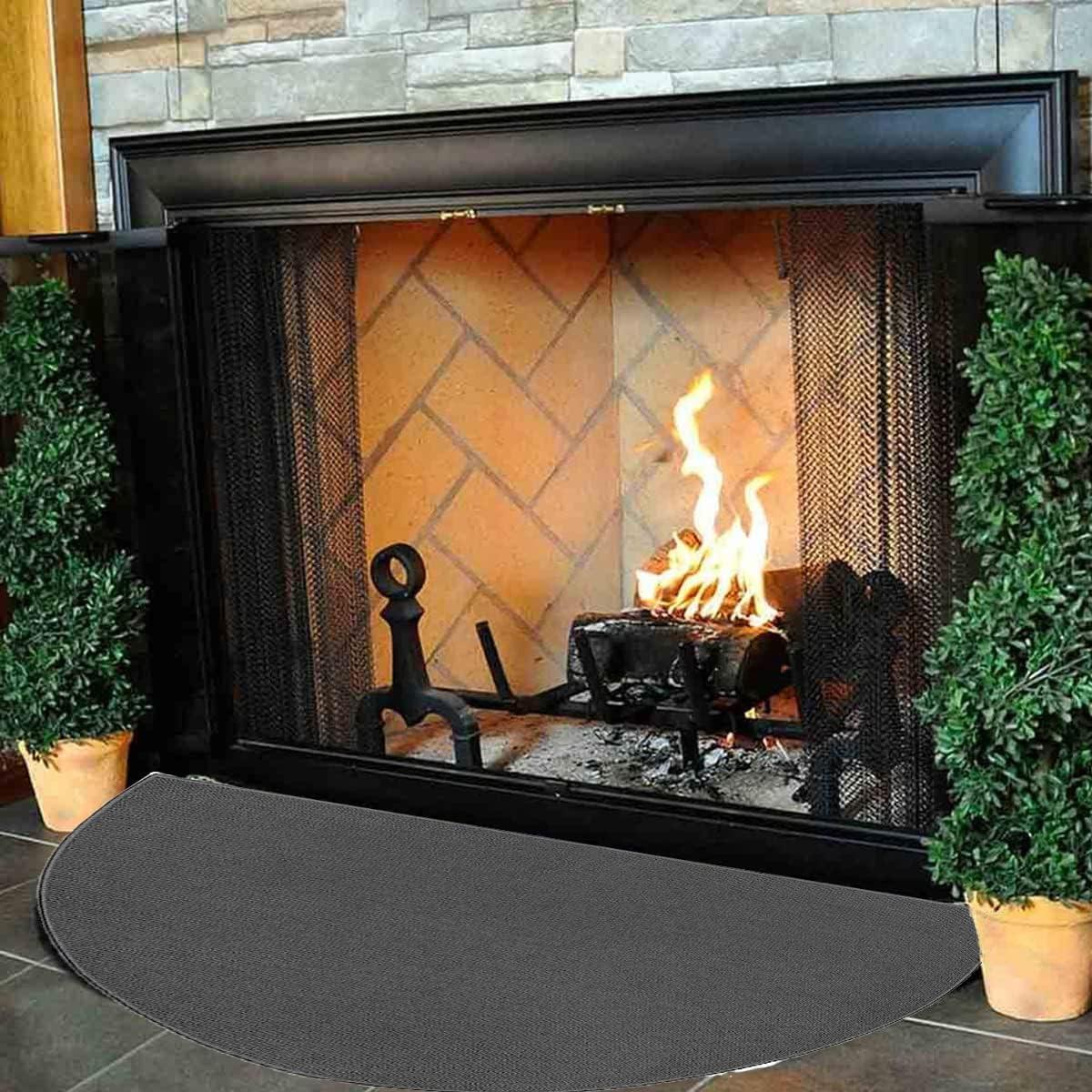 Alfombra de Área a Prueba de Fuego Grafken 160x94 cm Antideslizante