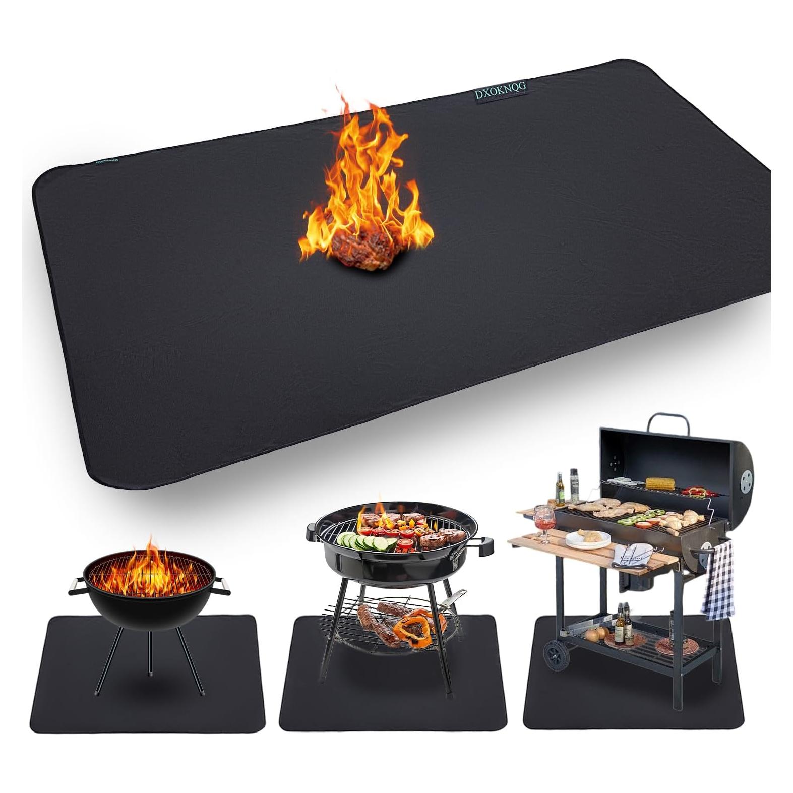 Alfombrilla de Barbacoa a Prueba de Fuego DXOKNQG 193x122 cm