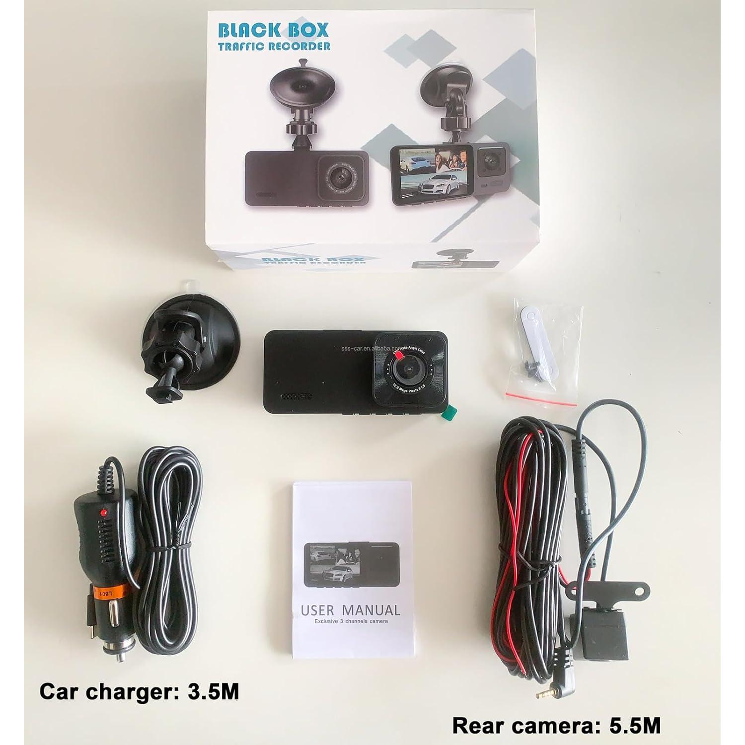 Cámara de tablero SHANGREN HD 1080P WiFi 3 canales