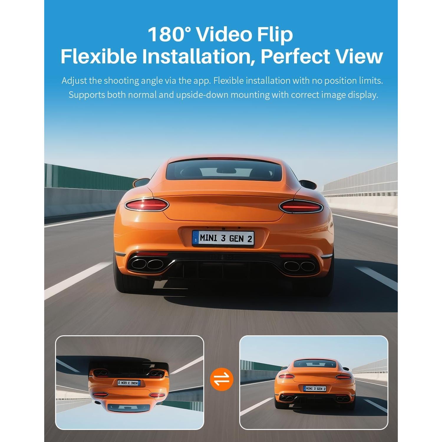 Cámara de Salpicadero KAWA 2K 1296P con Control por Voz y WiFi